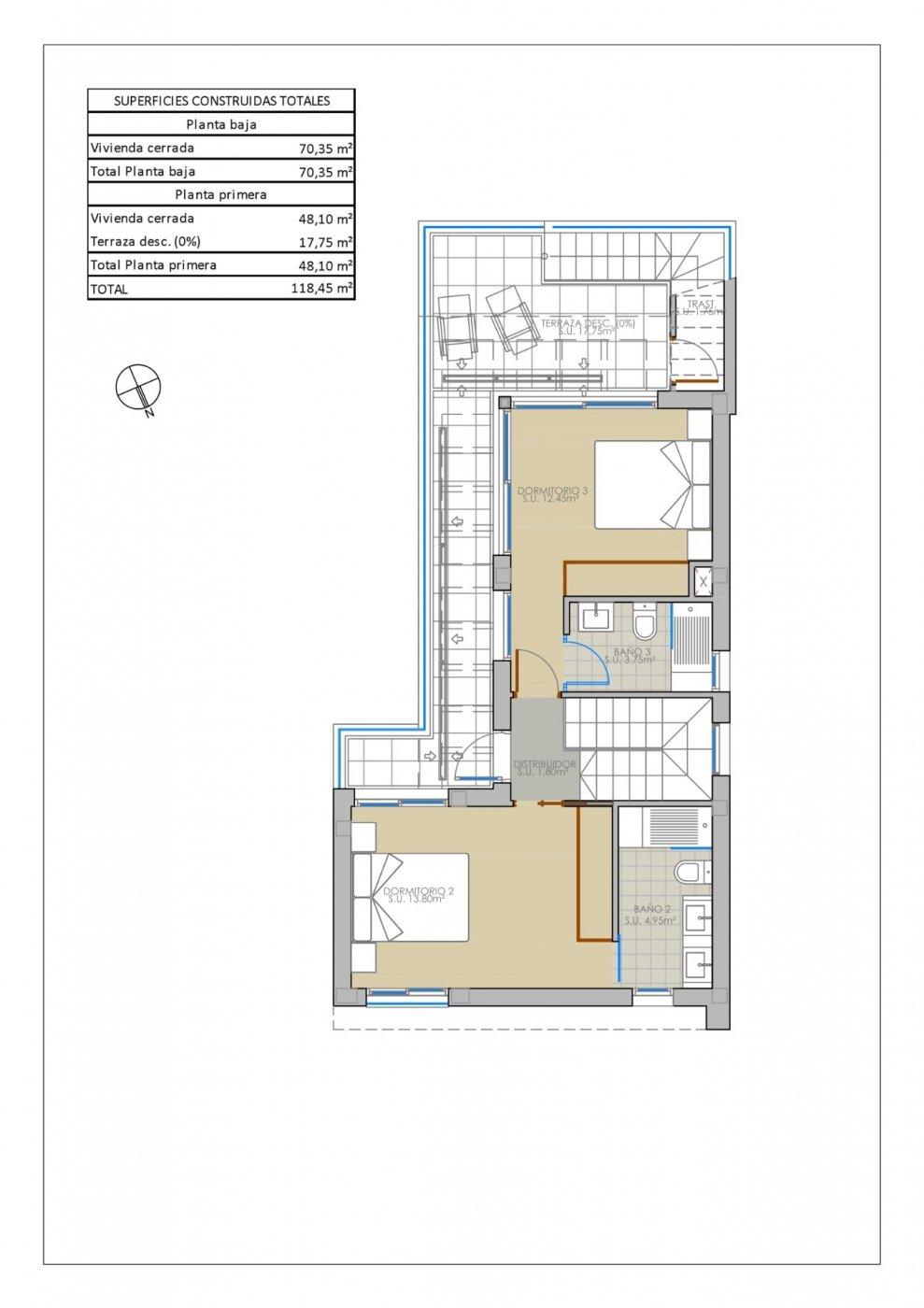 VILLAS DE OBRA NUEVA EN PILAR DE LA HORADADA EN EL CAMPO DE GOLF — 11