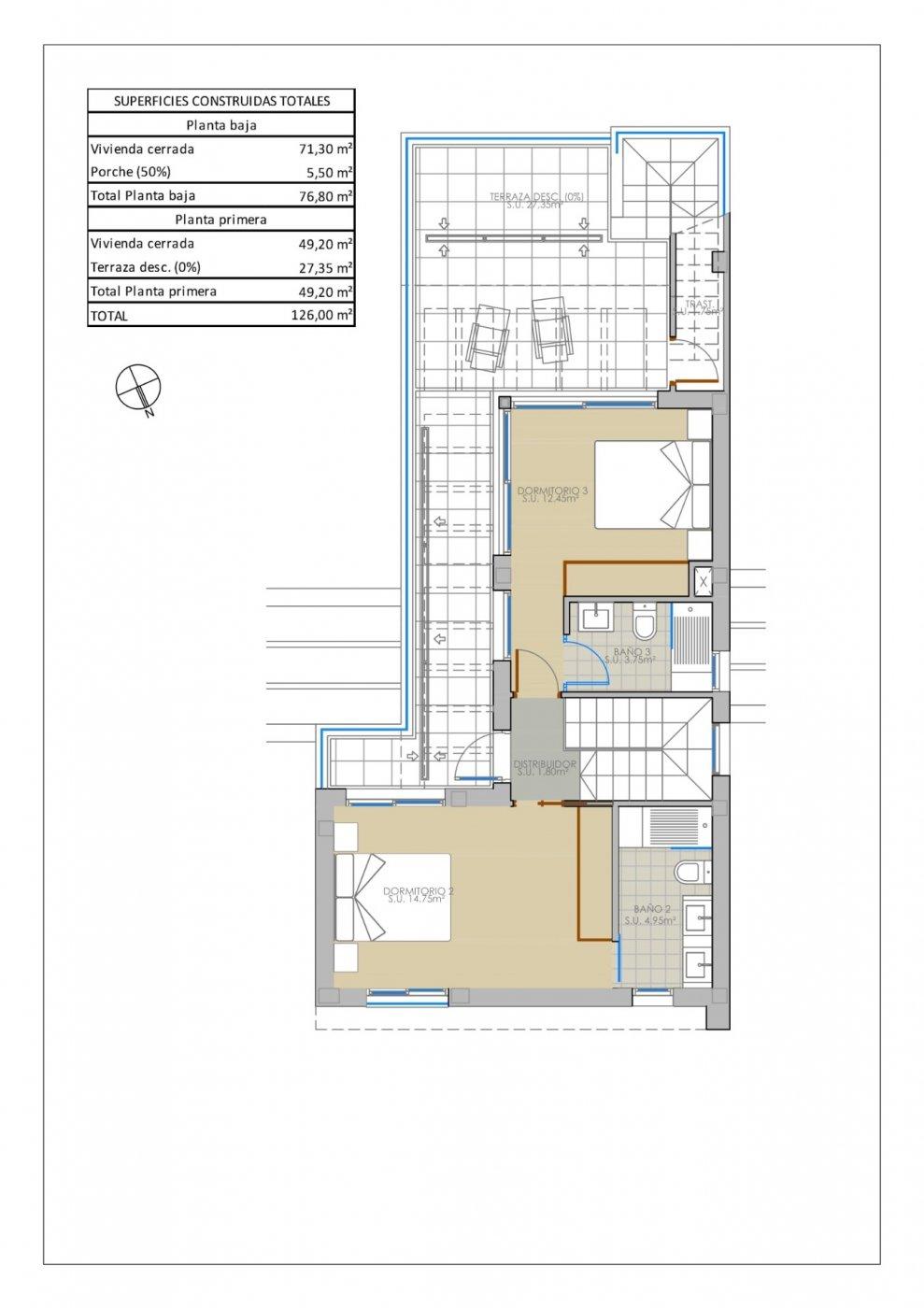 VILLAS DE OBRA NUEVA EN PILAR DE LA HORADADA EN EL CAMPO DE GOLF — 11