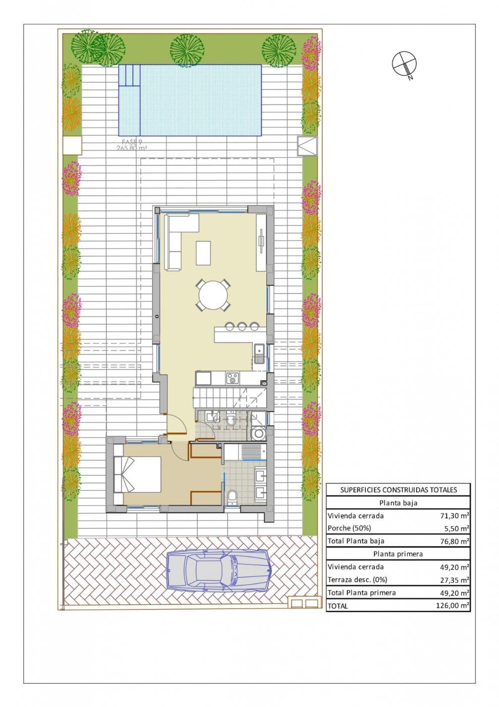 VILLAS DE OBRA NUEVA EN PILAR DE LA HORADADA EN EL CAMPO DE GOLF — 9