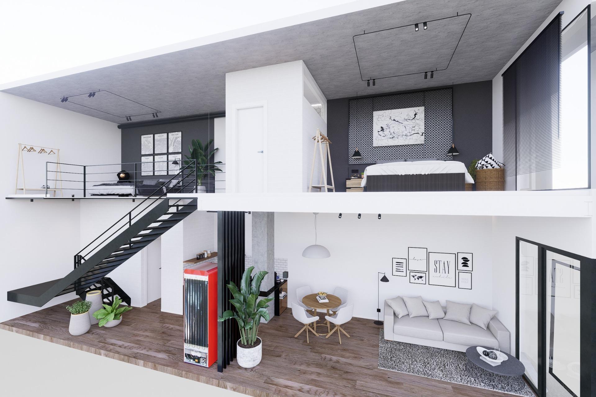 Moderne duplex loftappartementen in het hart van Alicante — 9