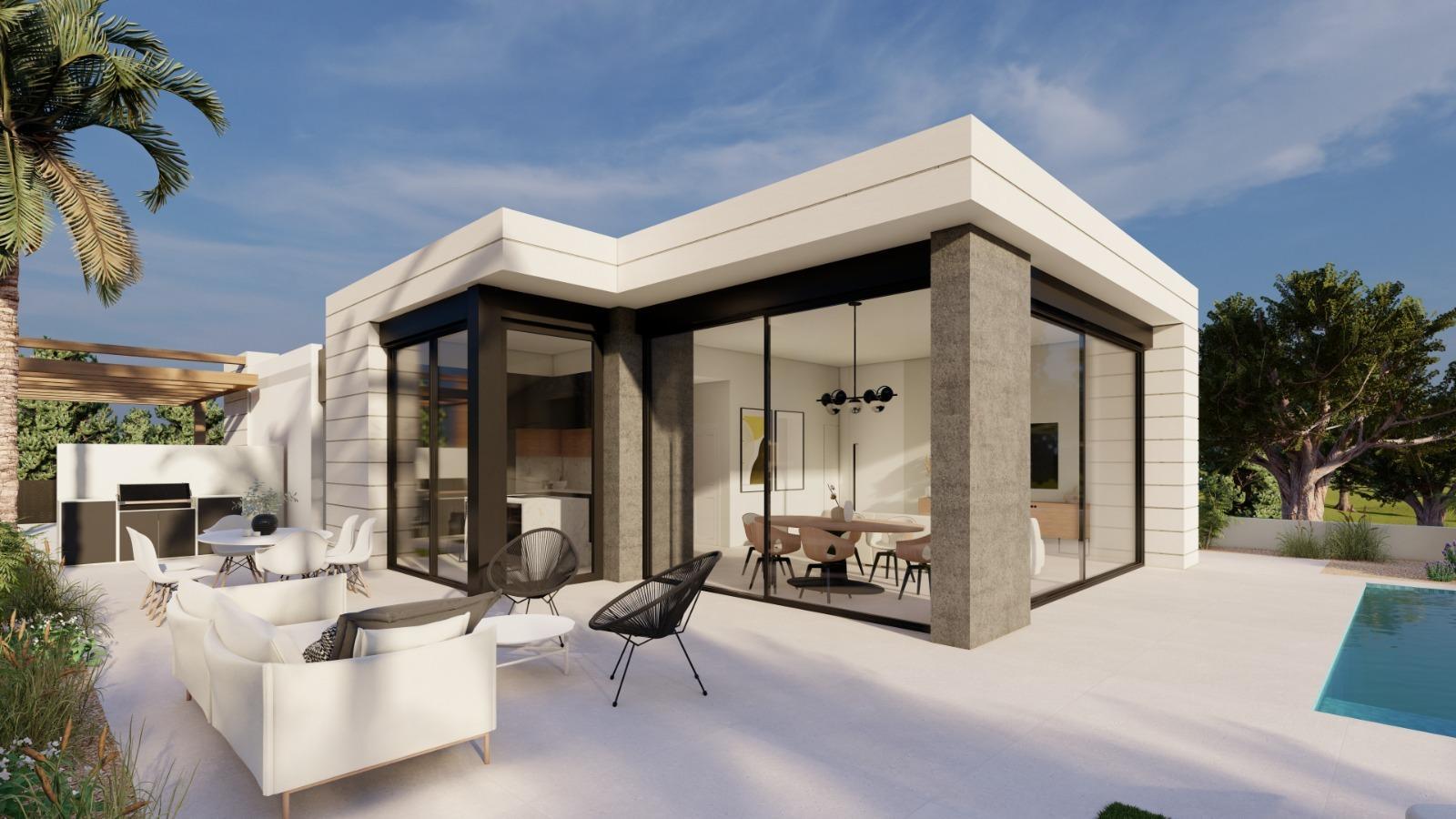 VILLAS DE OBRA NUEVA EN PILAR DE LA HORADADA EN EL CAMPO DE GOLF — 2