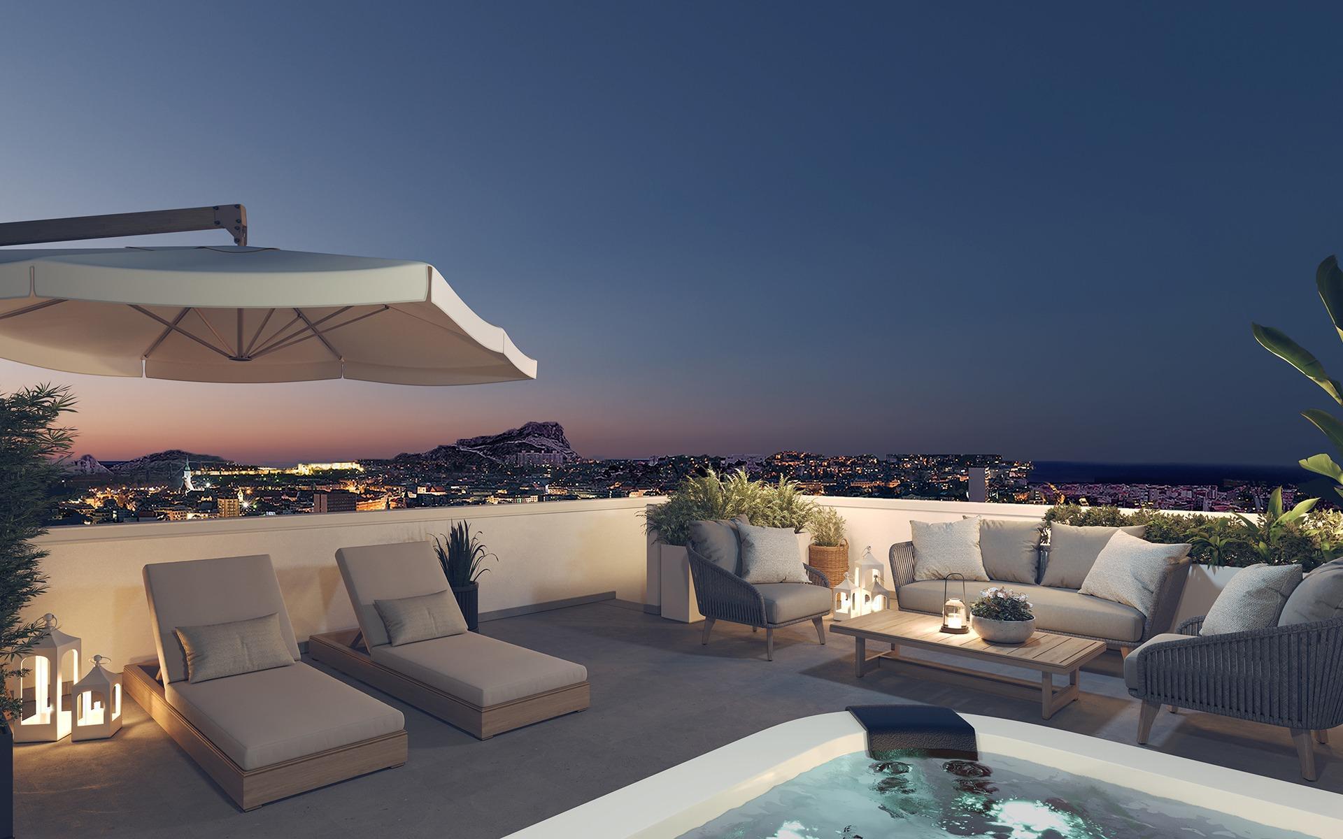 New Construction Residential Development in San Agustín, Alicante, with Stunning City Views — 2