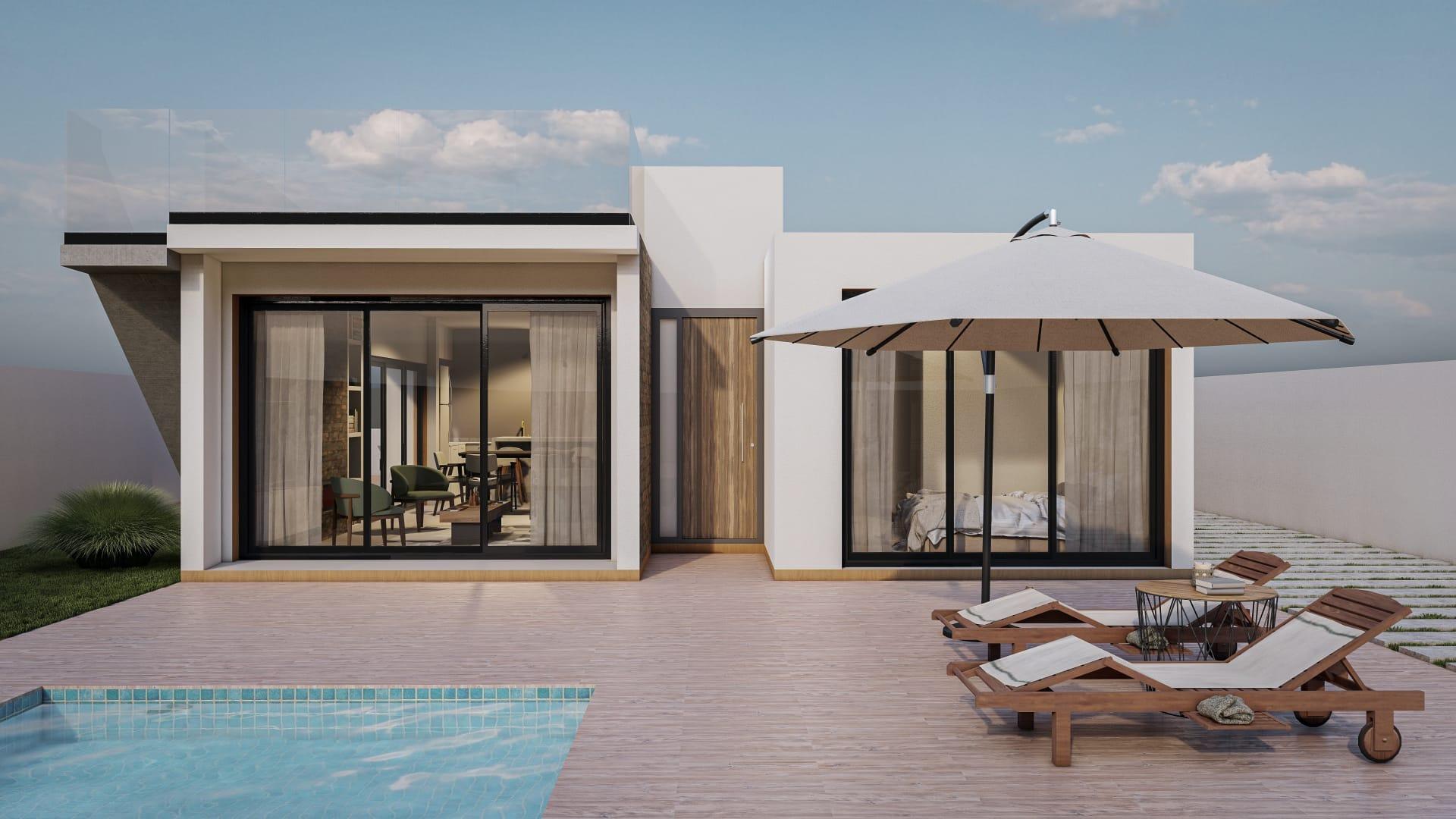 Villa in Ibizastijl in een rustig Spaans dorp — 3