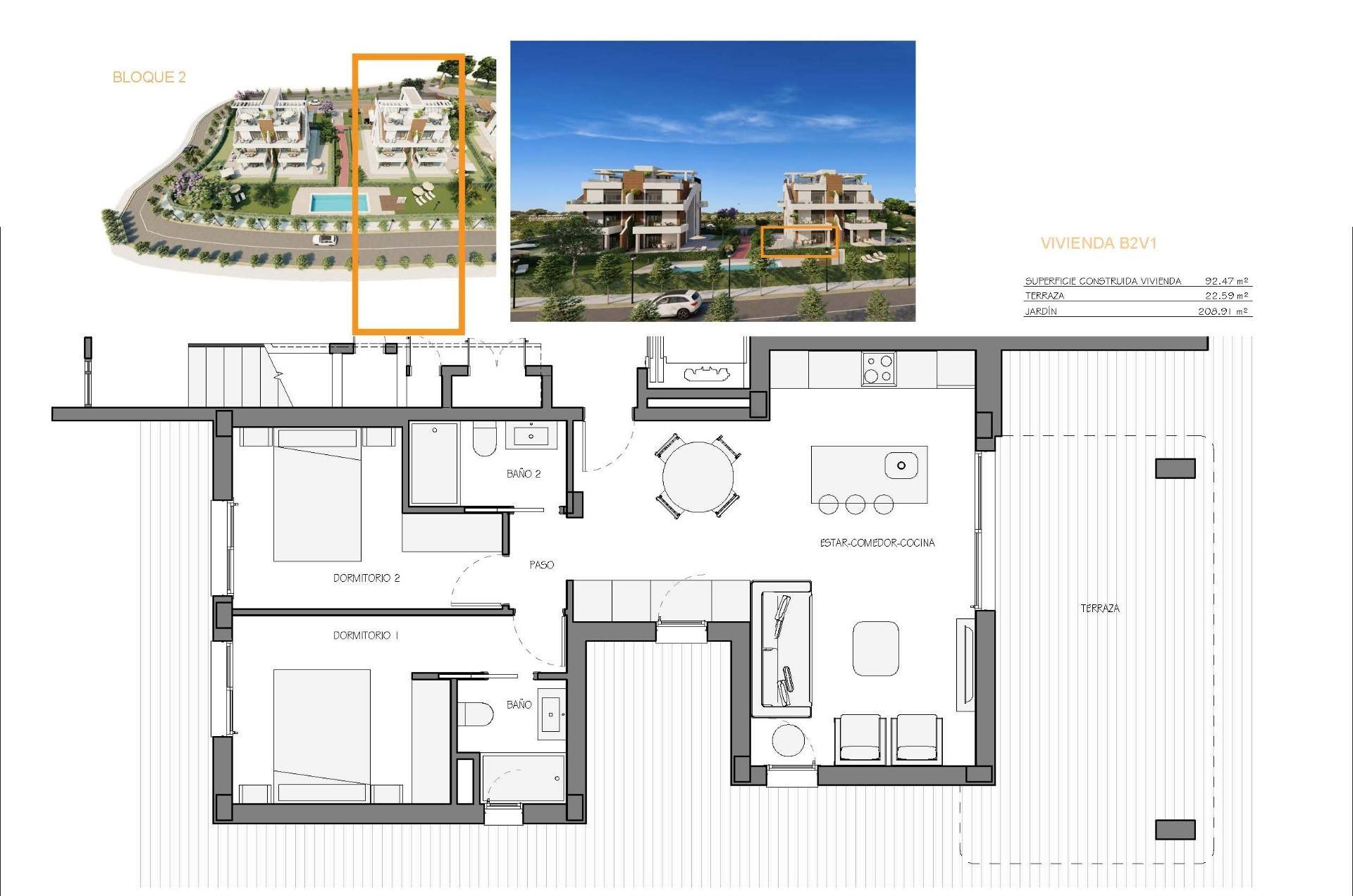 Apartamentos de Obra Nueva en Hacienda del Álamo Golf Resort, Murcia — 12