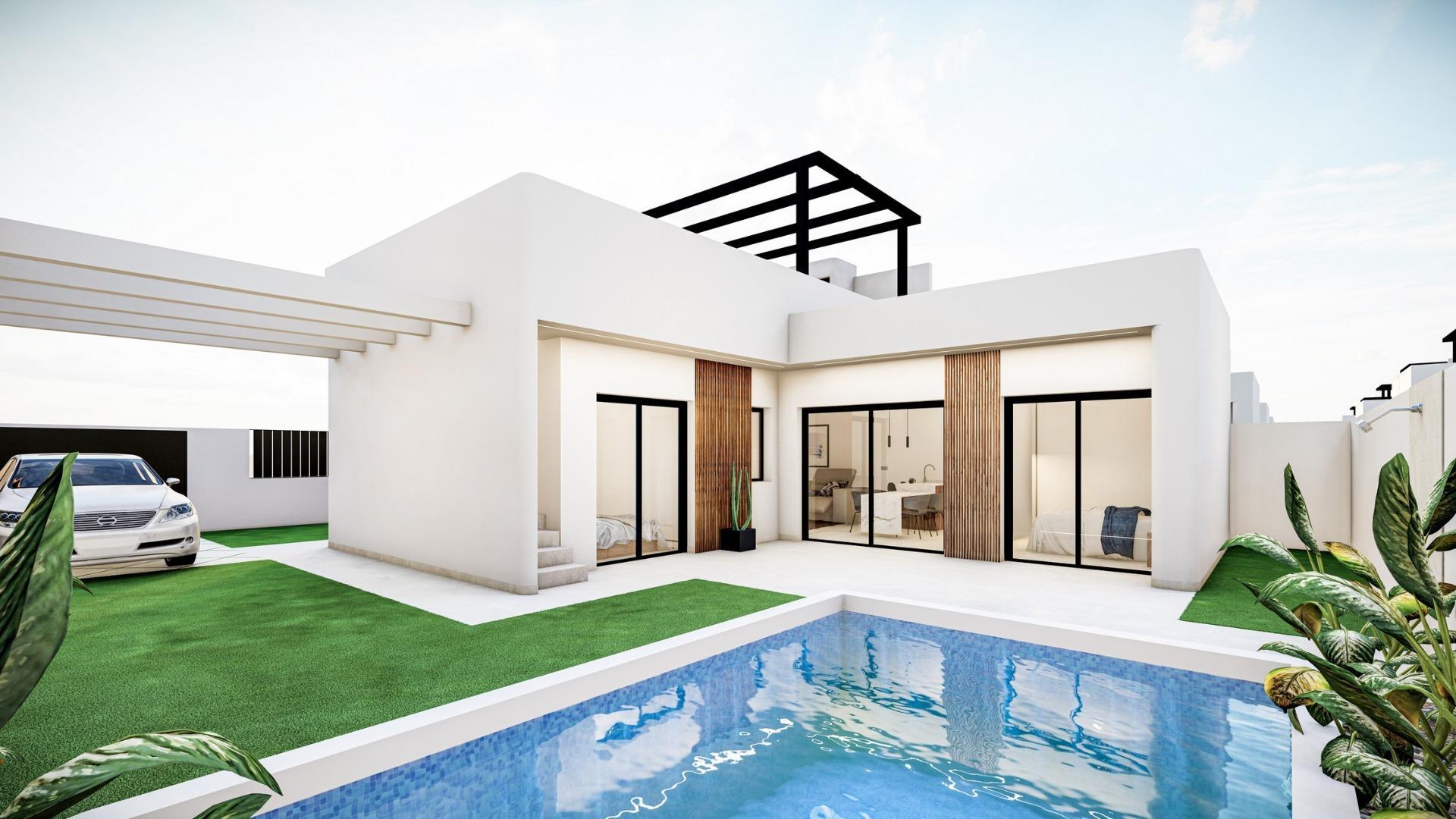Nowe, niezależne wille z prywatnym basenem i solarium w Roldán, Torre-Pacheco — 2