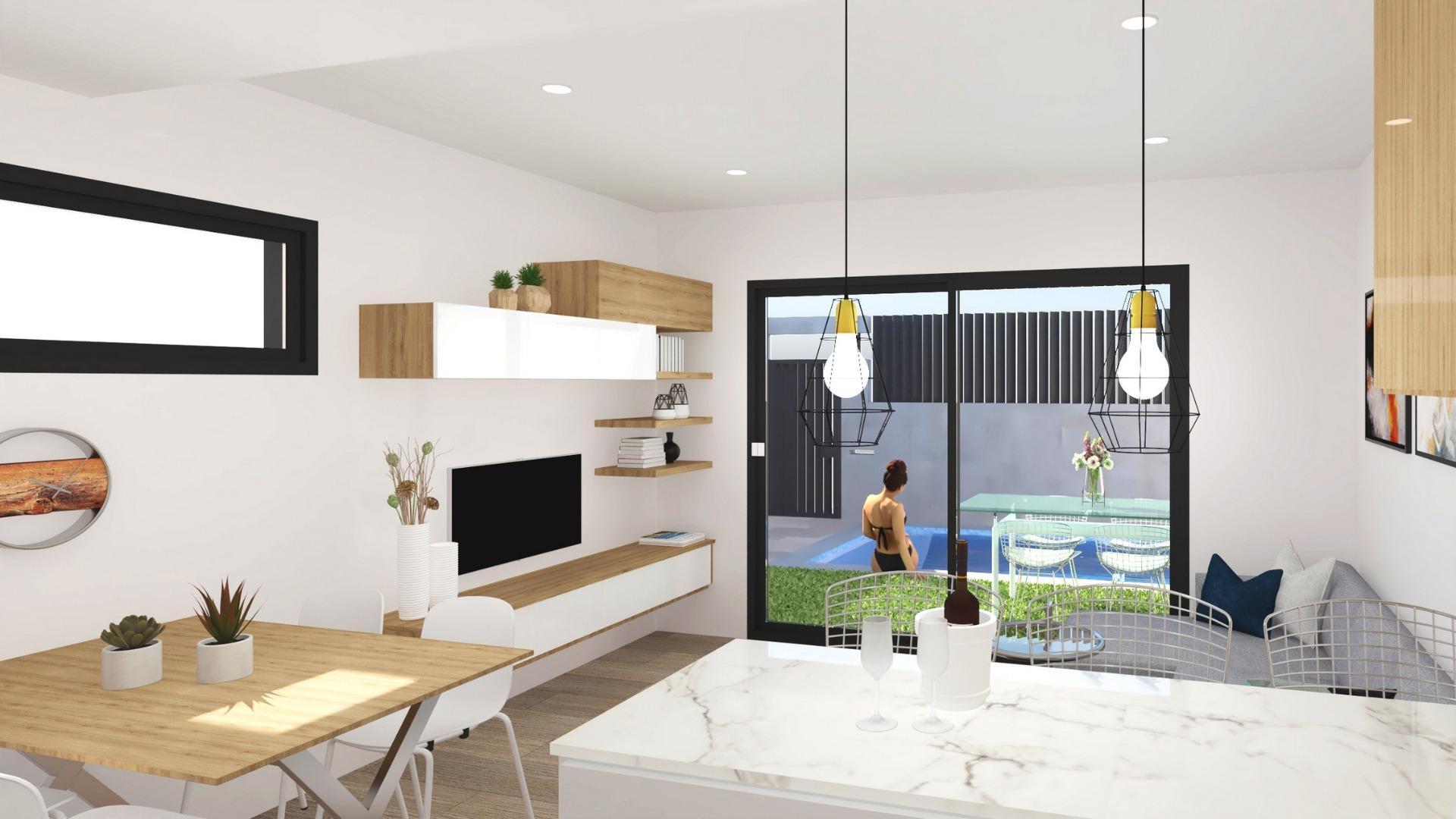 Moderne Doppelhaushälften mit privatem Pool in Meeresnähe in Santiago de la Ribera — 4