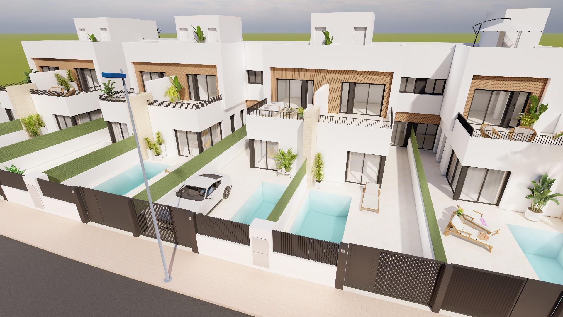 Modernas villas adosadas con piscina privada cerca del mar en Santiago de la Ribera — 8