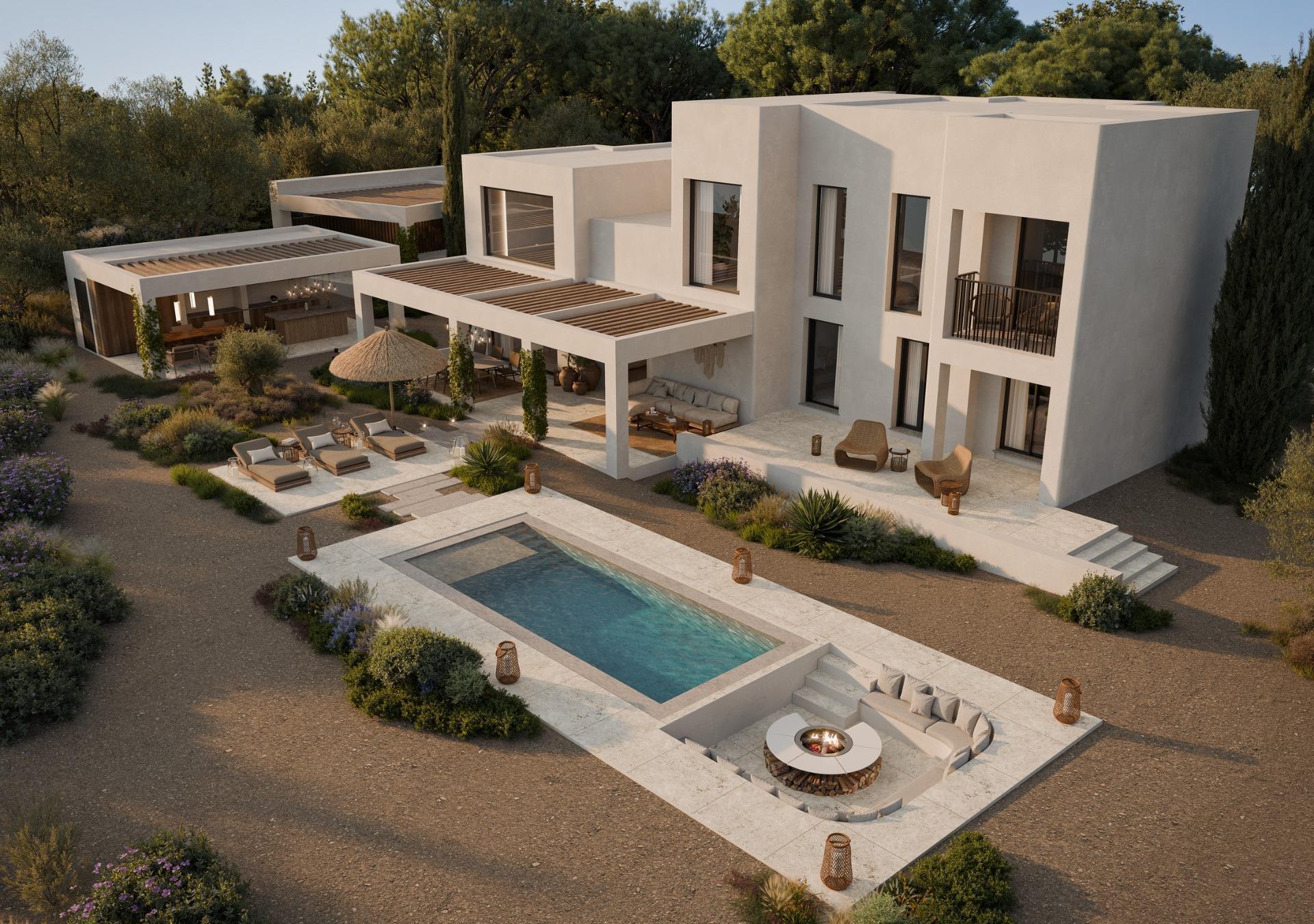 Villas sostenibles de estilo mediterráneo en venta en Macenas, Almería