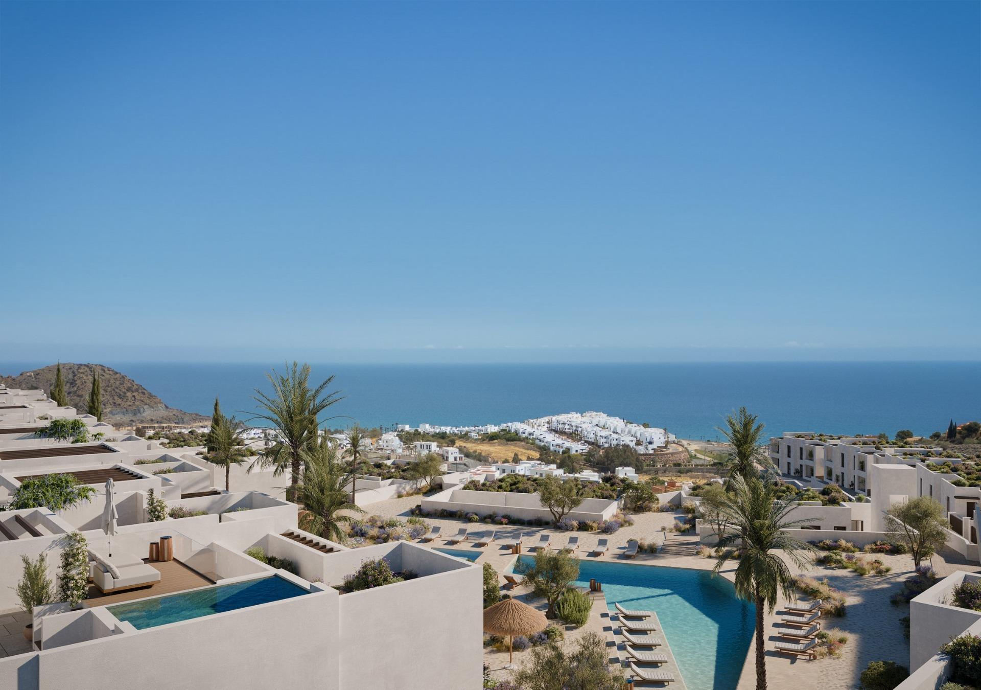 Panoramic views of the Mediterranean Sea in a beachfront resort — 2