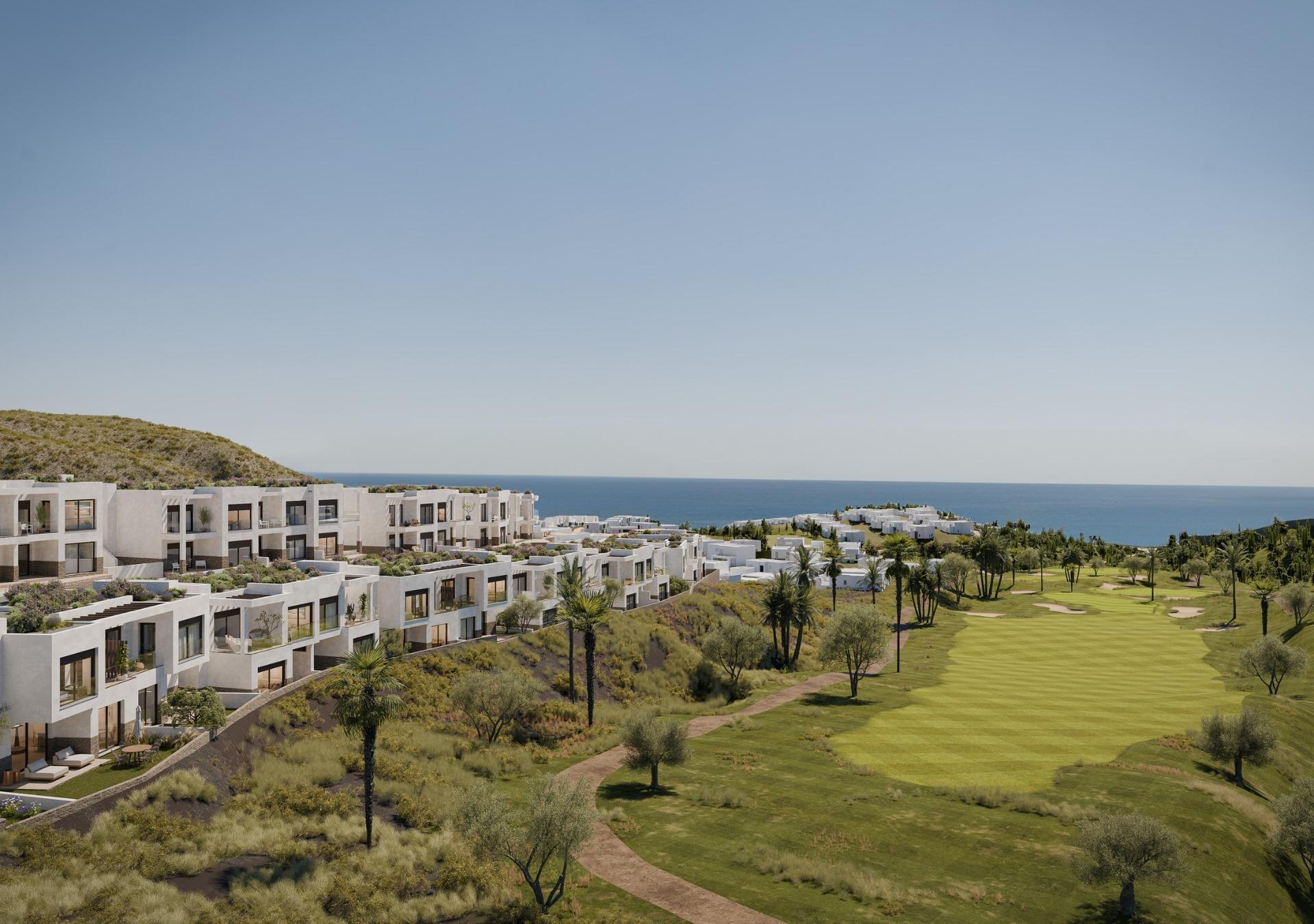 Panoramic views of the Mediterranean Sea in a beachfront resort — 3