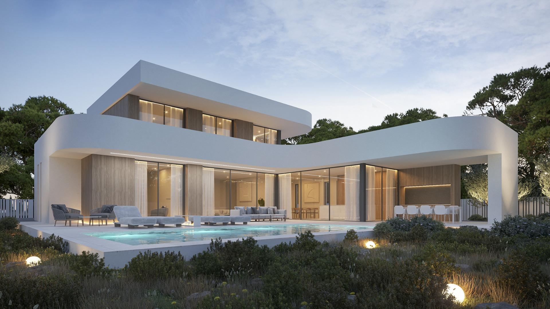 Lujosa casa moderna en el corazón de Moraira-Teulada: un refugio mediterráneo contemporáneo
