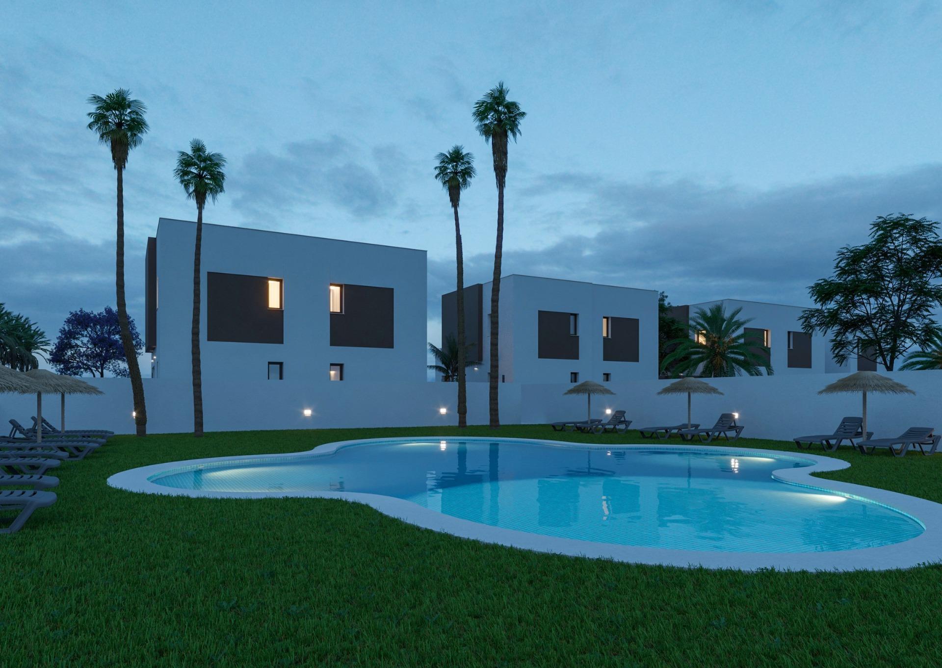 New Semi-Detached Villas by the Sea in La Marina - El Pinet Beach
