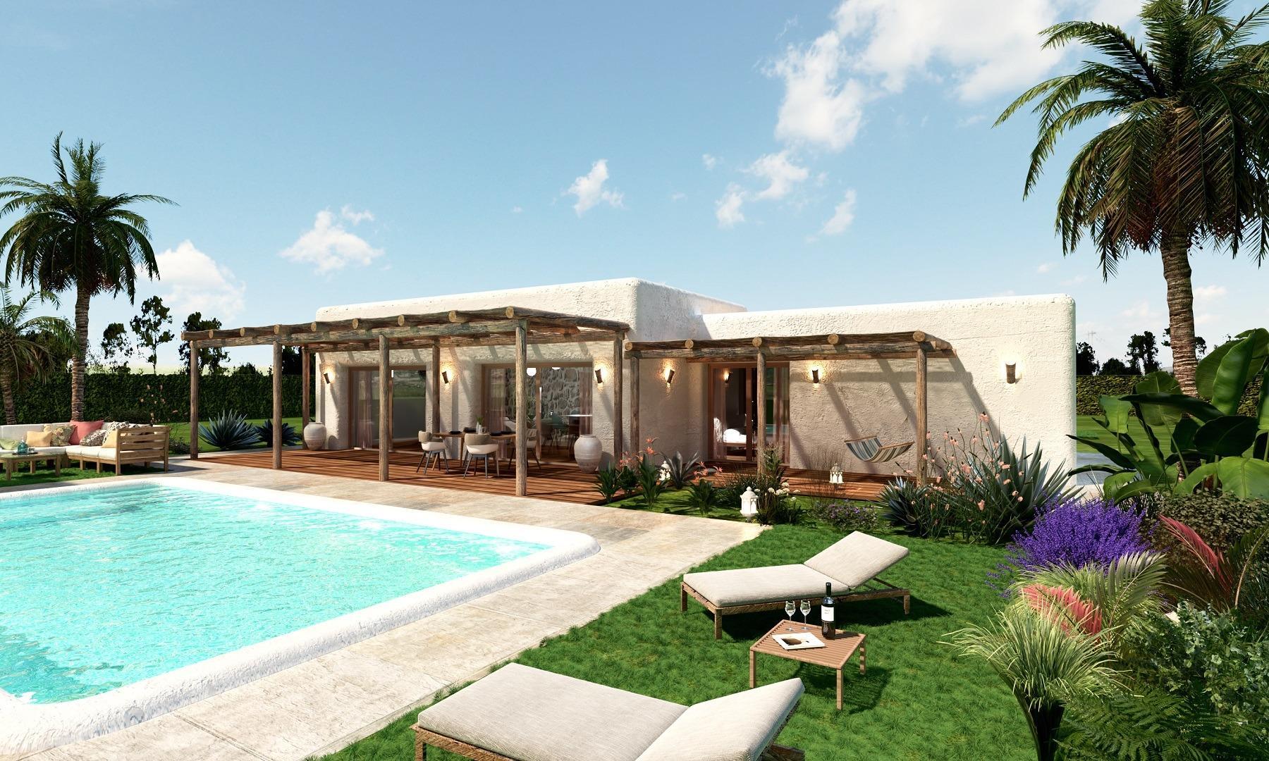 Villas de nueva construcción en amplias parcelas rústicas en Pinoso, Alicante — 2