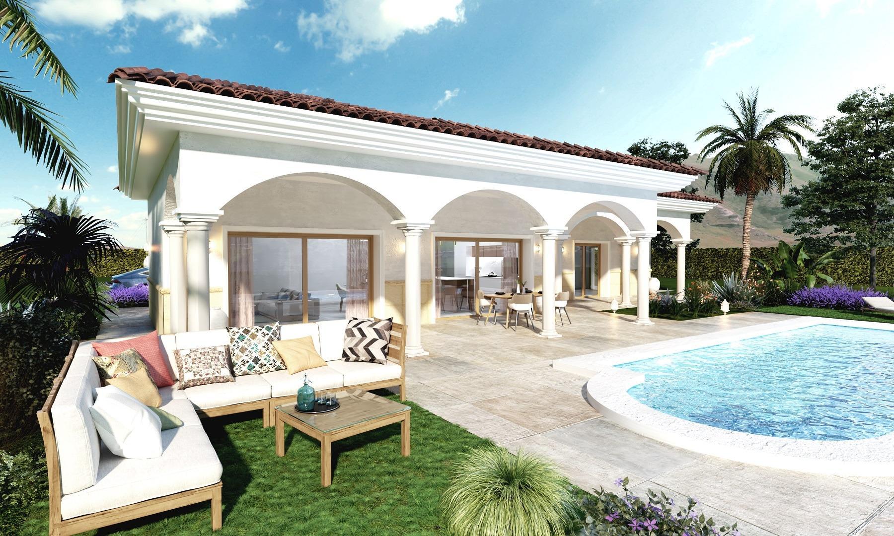 Villas de nueva construcción en amplias parcelas rústicas en Pinoso, Alicante — 2