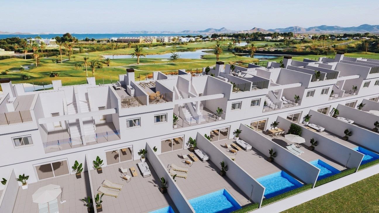 Casas adosadas de nueva construcción en primera línea de La Serena Golf en Los Alcázares — 3