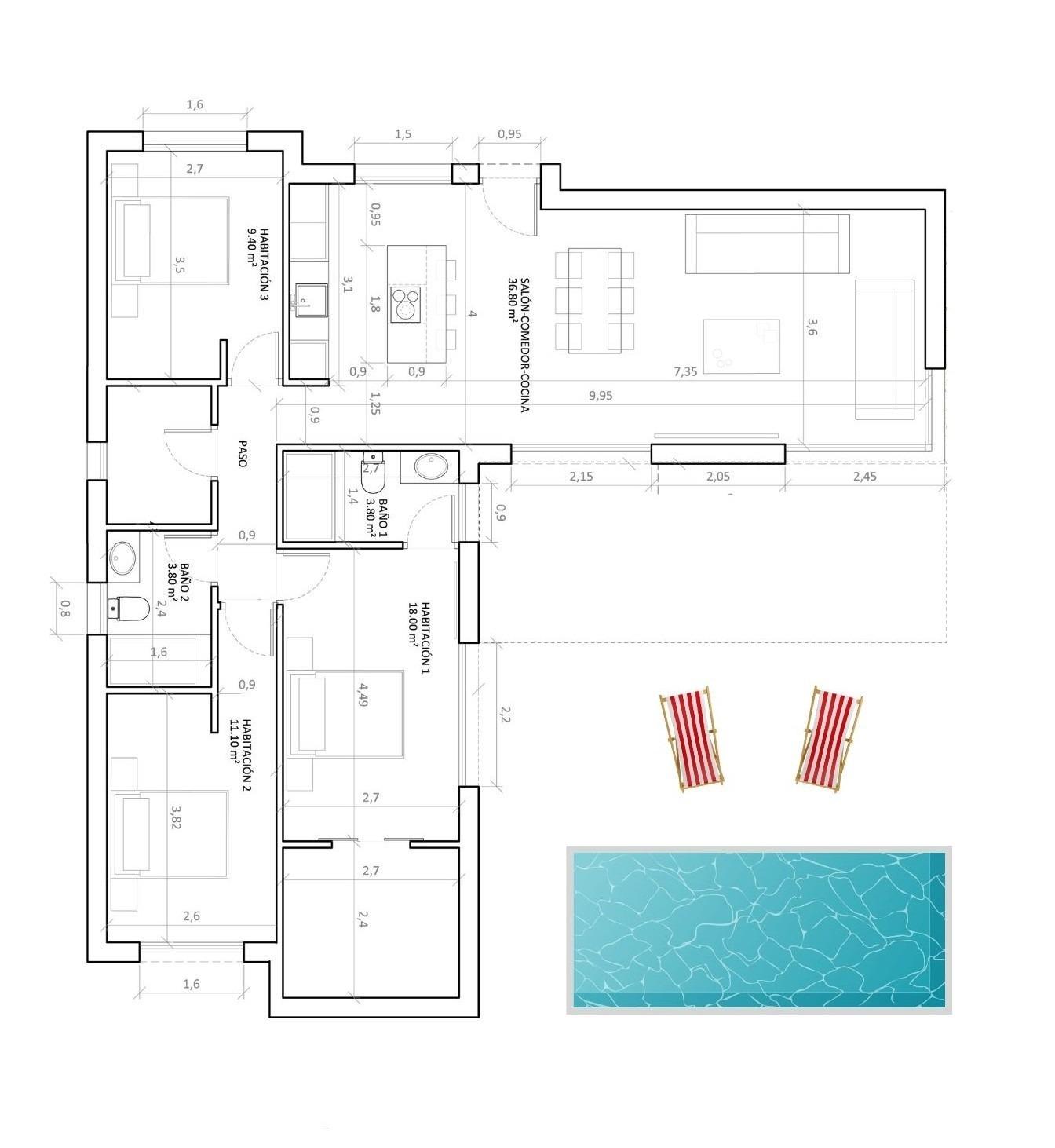 VILLAS DE OBRA NUEVA CON PISCINA EN HONDON DE LAS NIEVES — 10