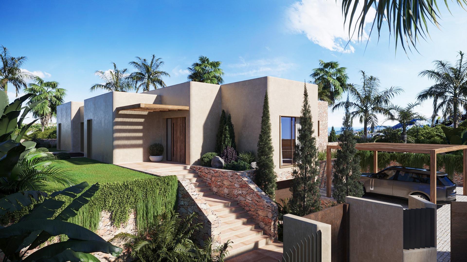 Villa de nueva construcción estilo Ibiza con características de lujo en Jávea