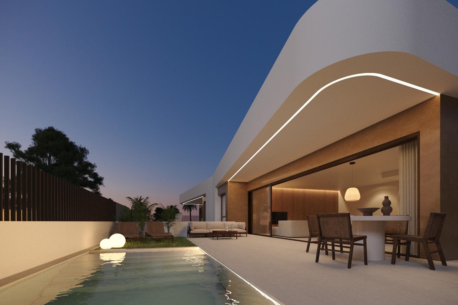 Nowe domy typu Corner Quad Villas z prywatnym basenem w Dolores, Alicante