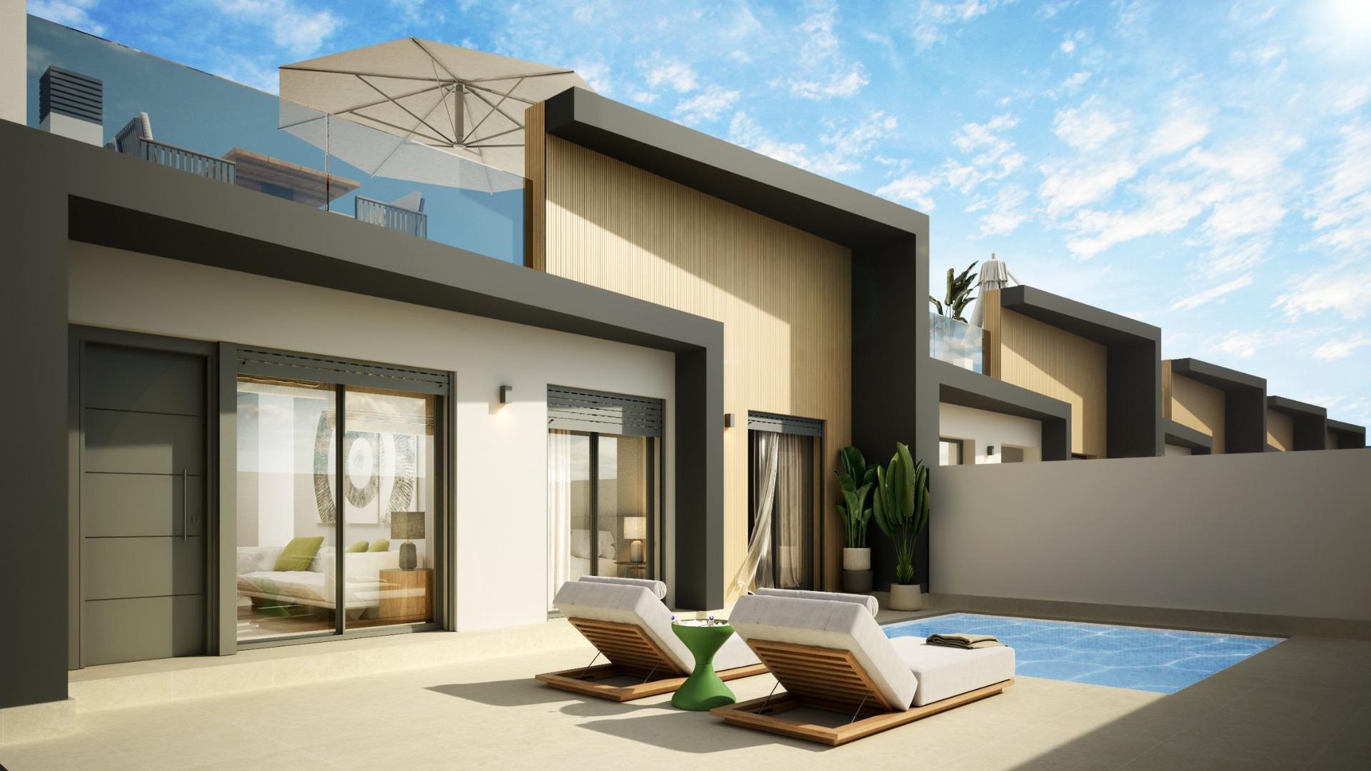 Neubau-Reihenhäuser mit privatem Pool in Avileses, Murcia