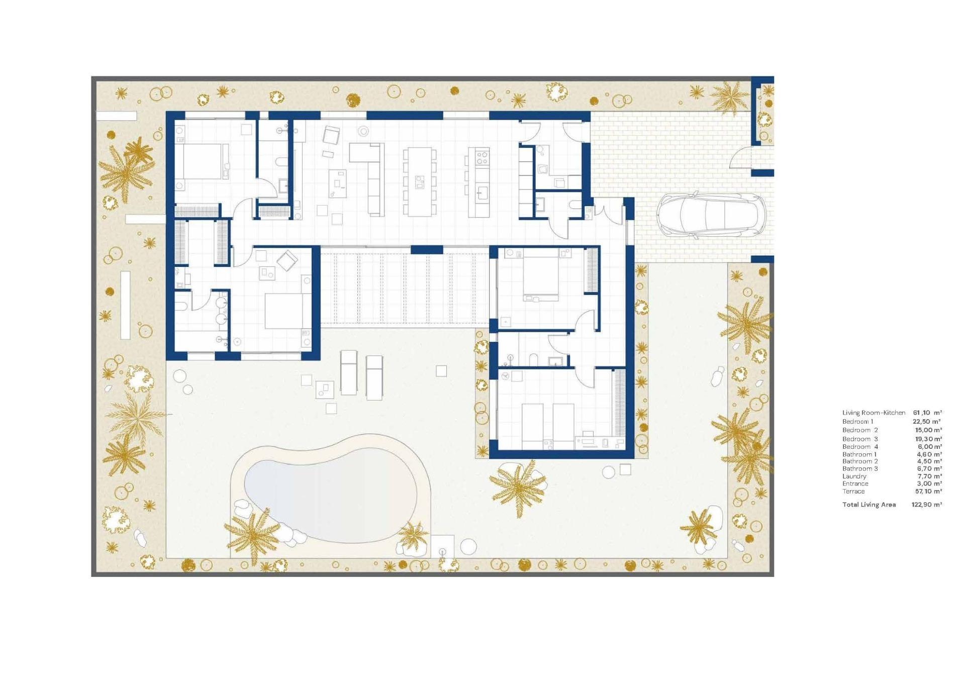 Contemporary One Level Villas in Altaona Golf Resort Murcia — 11