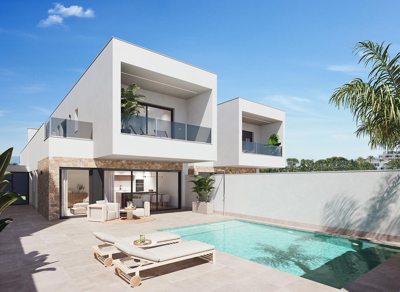 Moderne nieuwbouwwoningen met privézwembad in San Pedro del Pinatar — 2