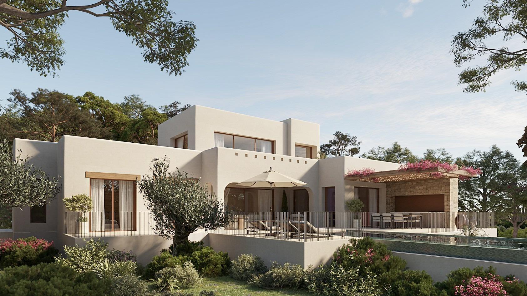 Villa de lujo de estilo ibicenco en La Fustera (Benissa Costa) A solo 1 km de la playa