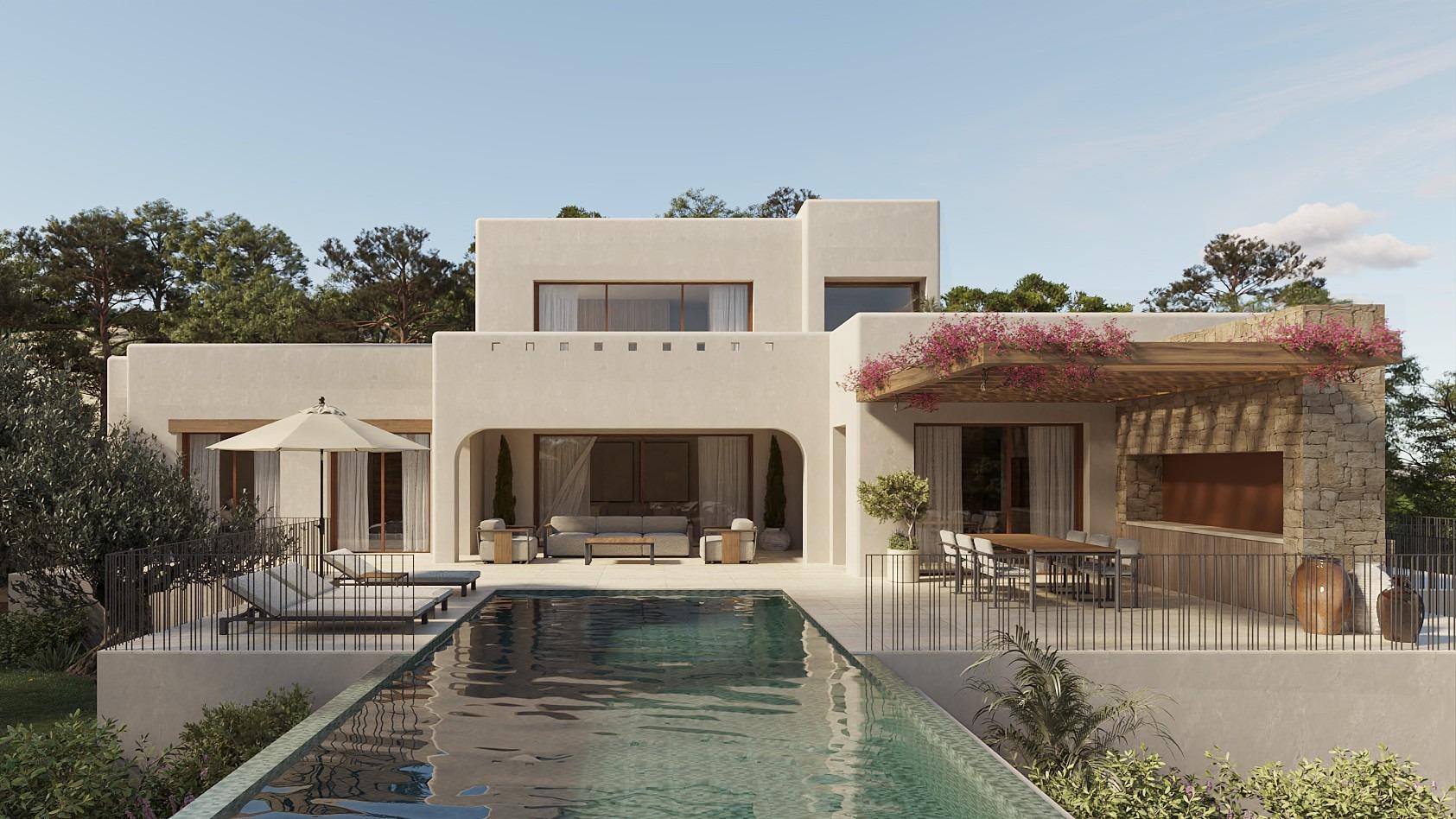 Luxuriöse Villa im ibizenkischen Stil in La Fustera (Benissa Costa) Nur 1 km vom Strand entfernt — 2
