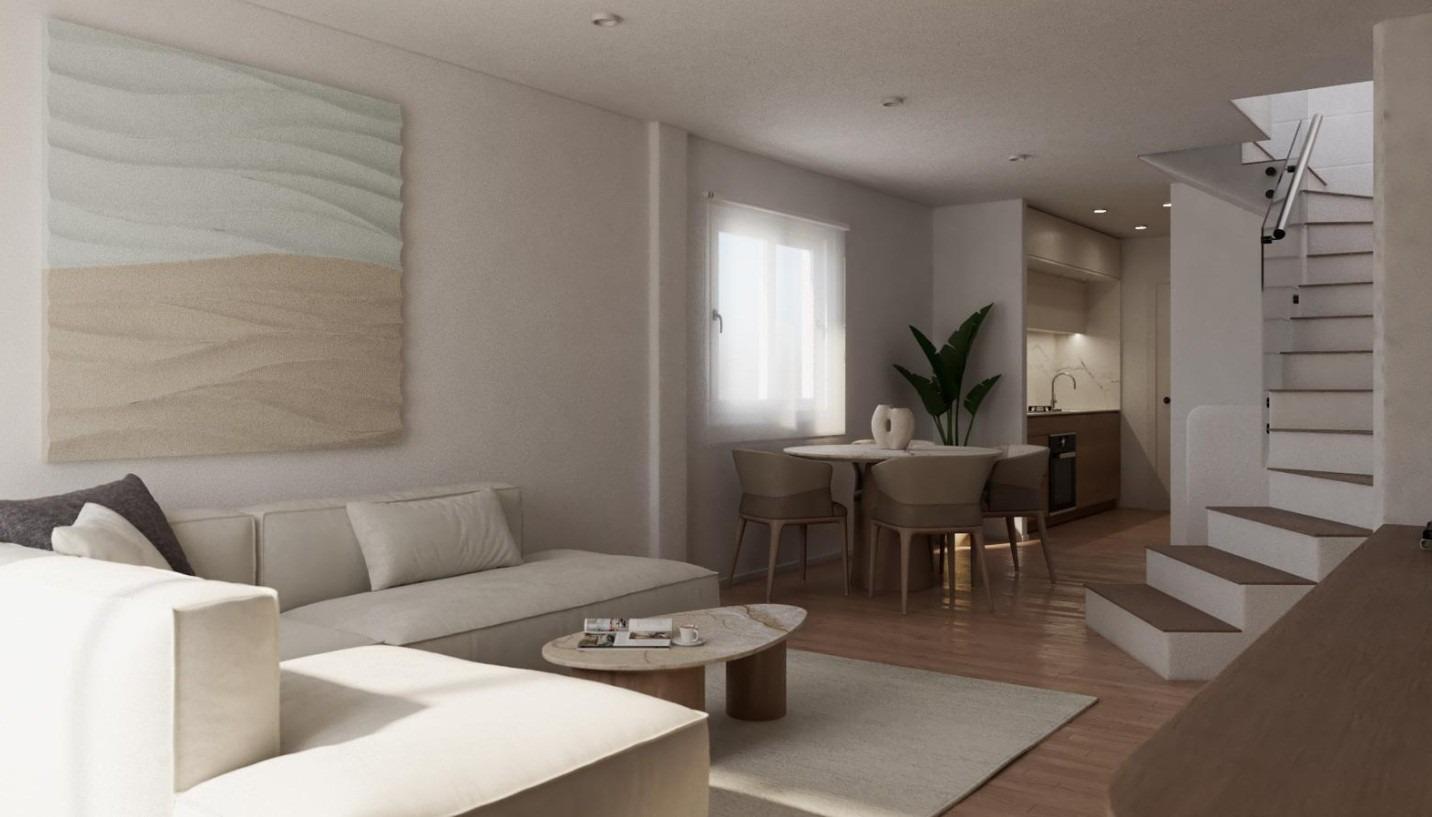 Casas adosadas de nueva construcción con vistas al mar en Portman, Murcia — 11