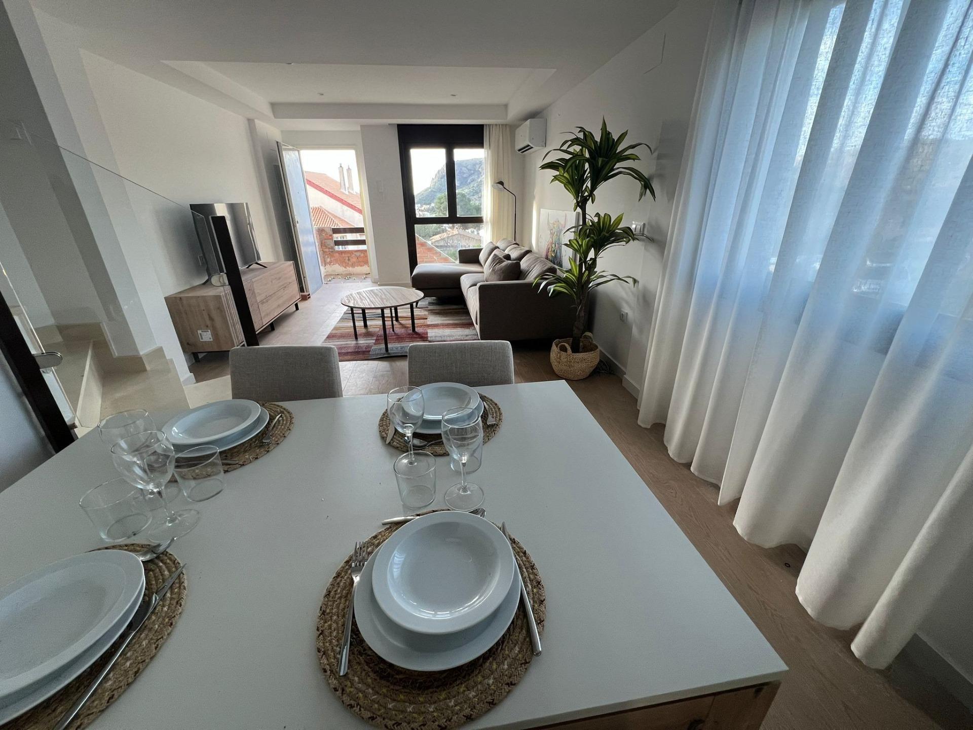 Casas adosadas de nueva construcción con vistas al mar en Portman, Murcia — 9