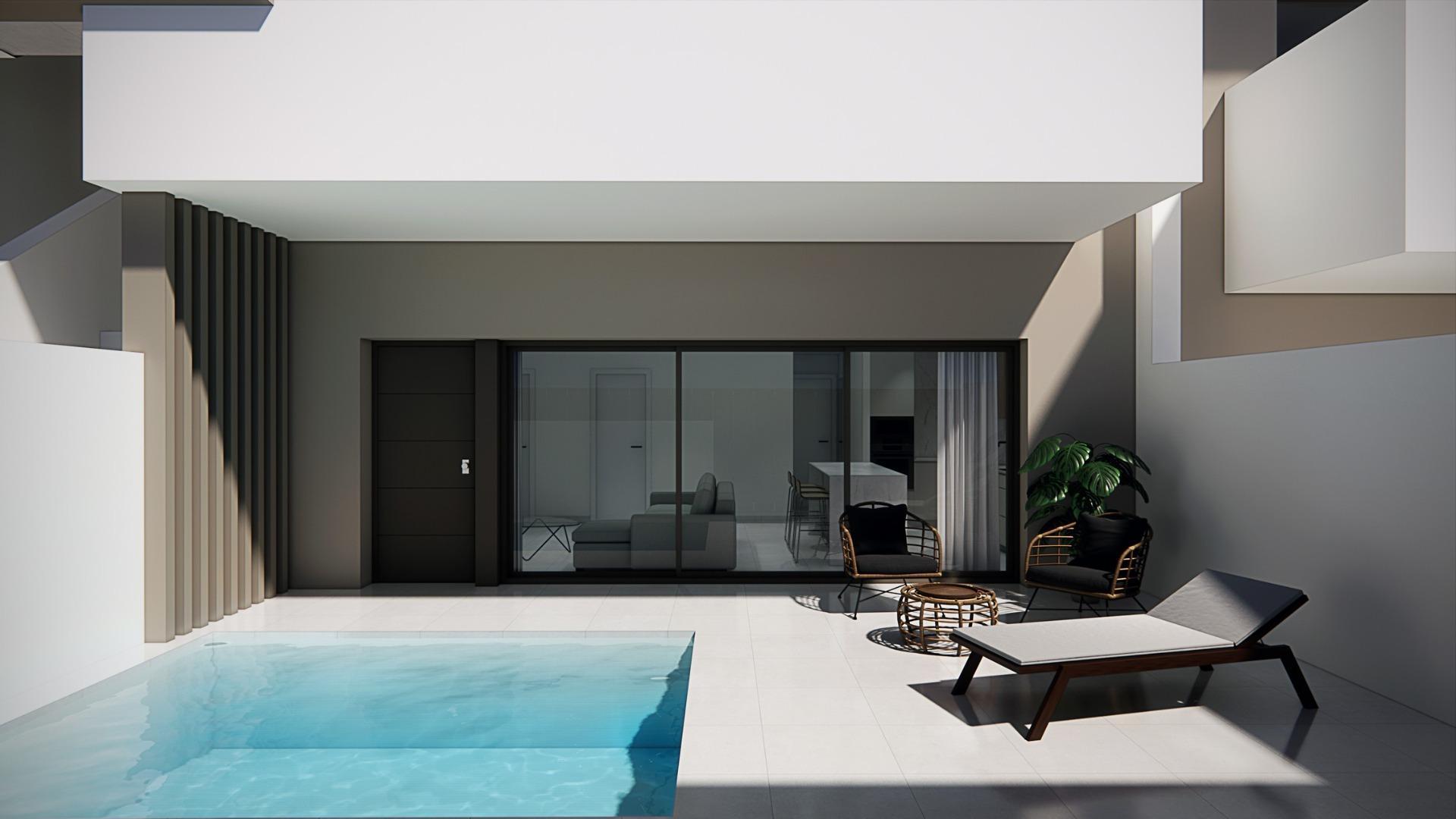 Bungalows de nueva construcción en venta en Pilar de la Horadada, a 3 km de la playa