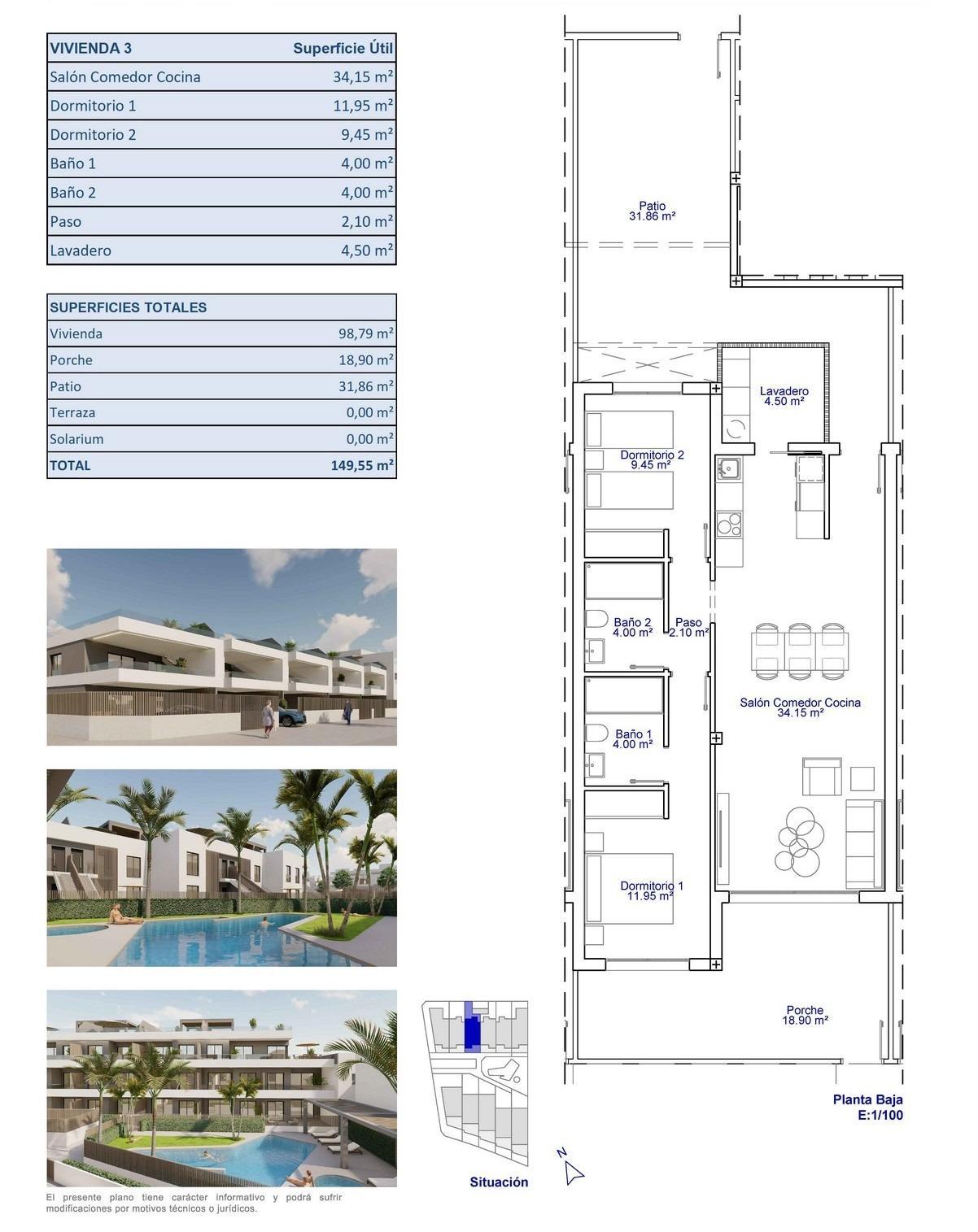 Nieuwbouwwoningen en bungalows te koop in Pilar de la Horadada, vlakbij het strand — 12