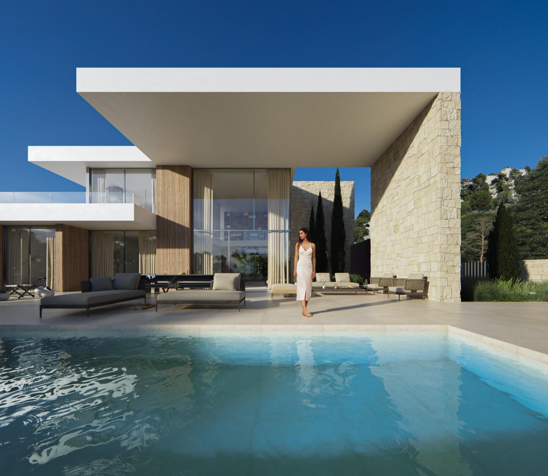 Luxe moderne villa met uitzicht op zee in Benimeit, Moraira — 5