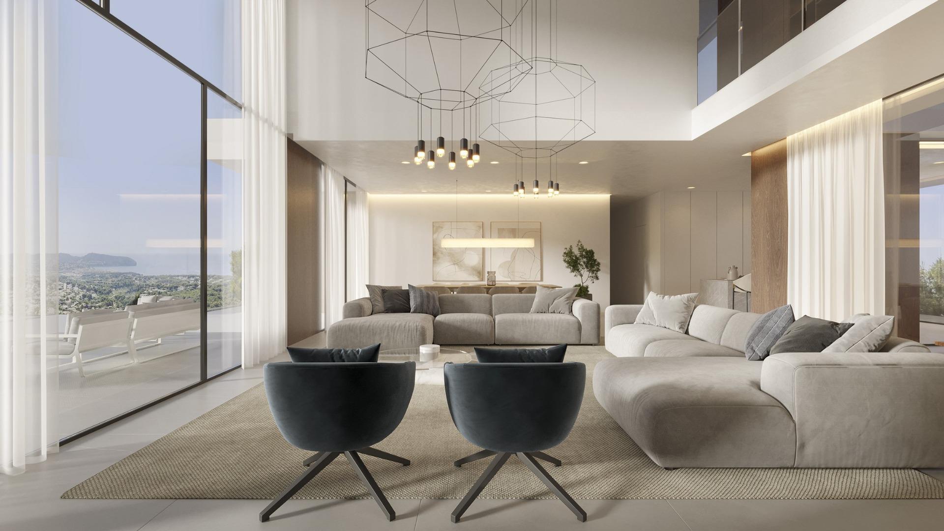 Luxe moderne villa met uitzicht op zee in Benimeit, Moraira — 9