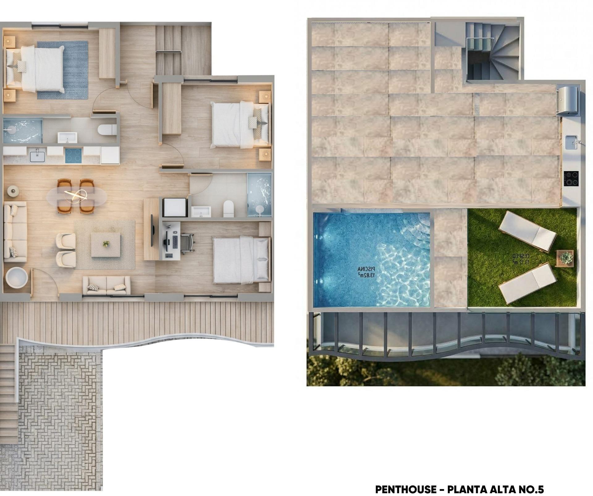 Bungalows de nueva construcción de estilo boutique con piscina privada en Pilar de la Horadada, a 2 km de la playa — 5