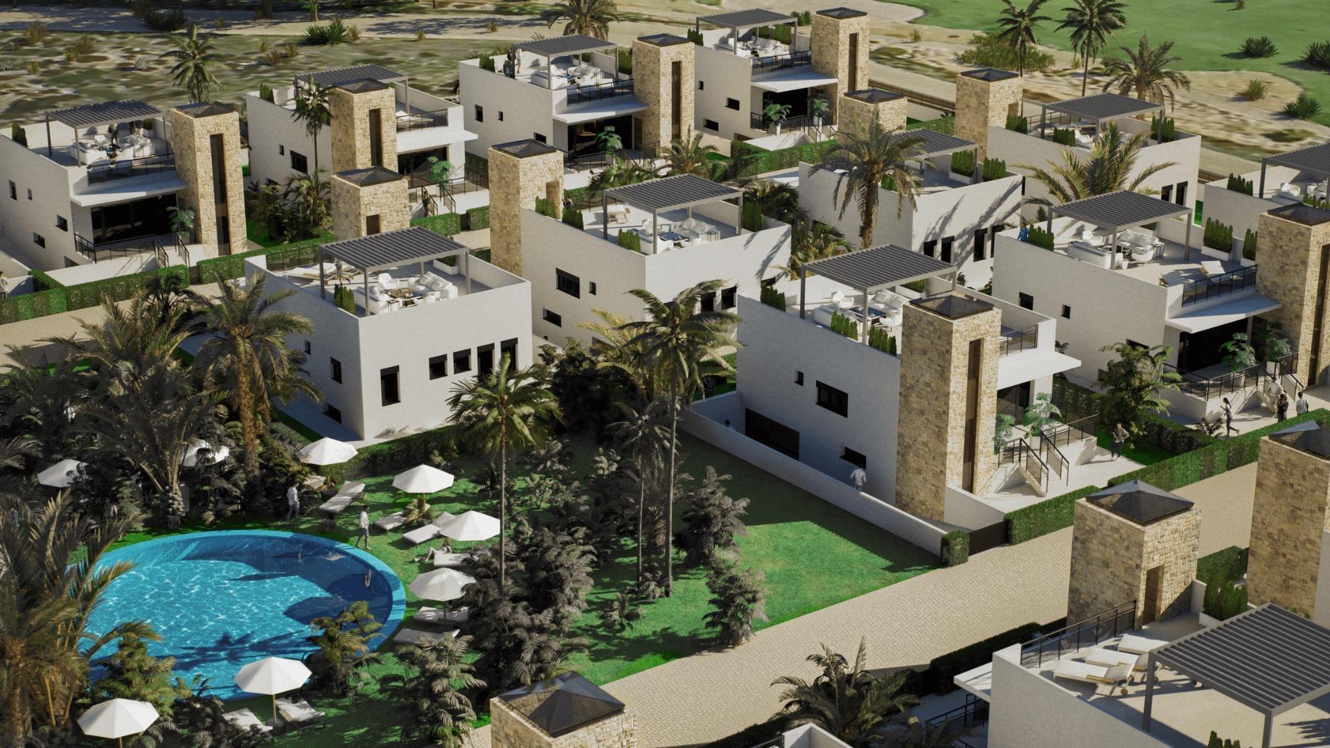 Villas de nueva construcción en Camposol Golf (Mazarrón-Murcia) con solárium privado y sótano — 6