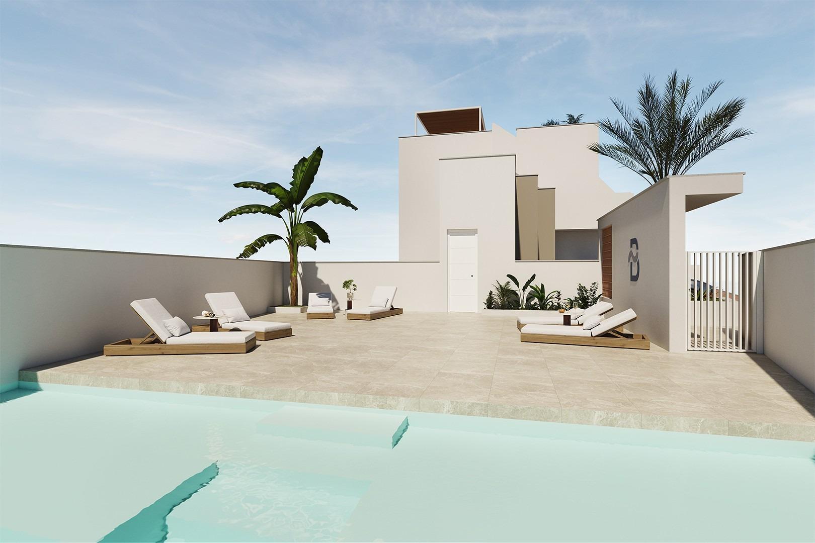 Apartamentos modernos con piscina comunitaria cerca de la playa en San Pedro del Pinatar