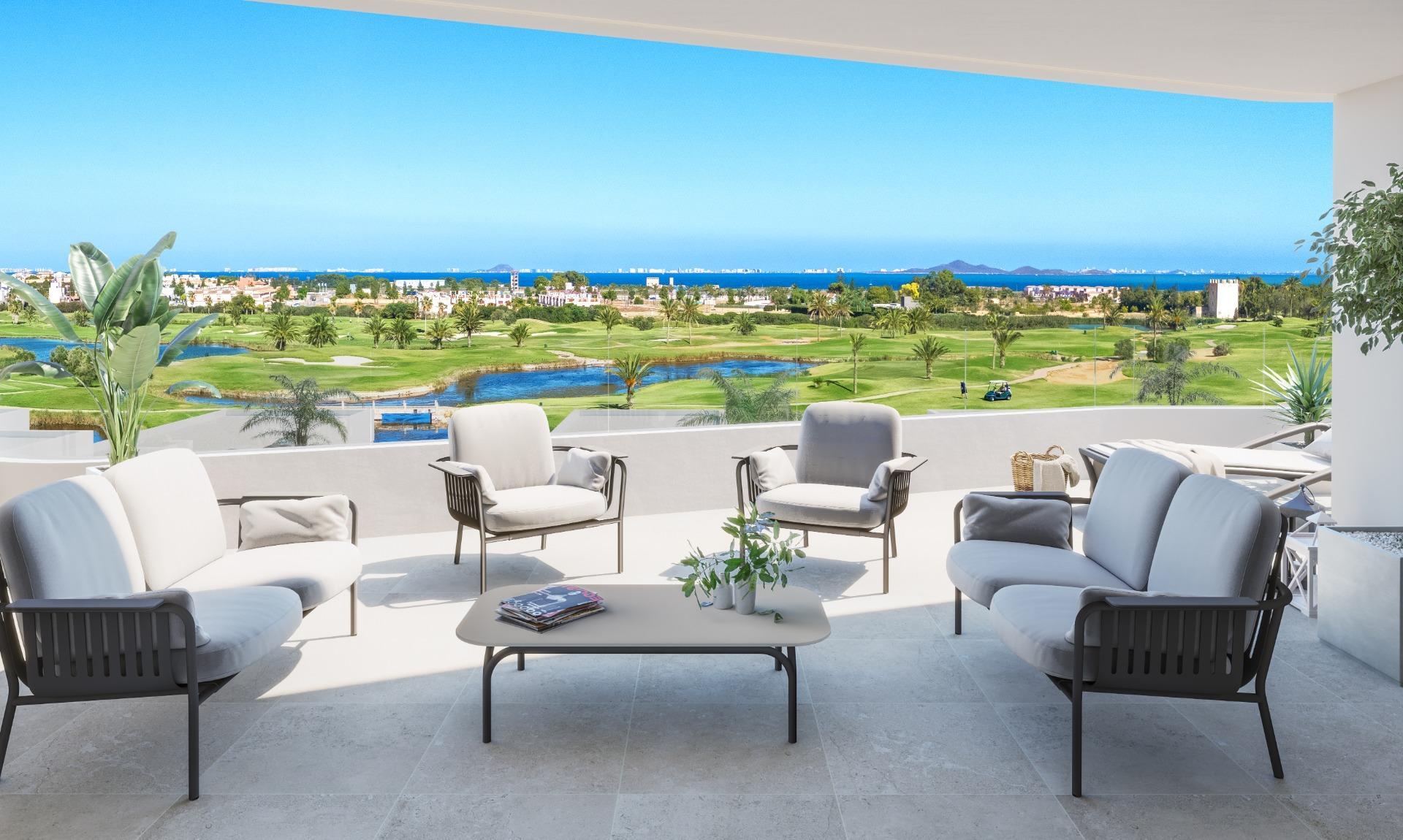 New Build Apartments and Villas Frontline Golf in Los Alcazares Costa Calida — 2