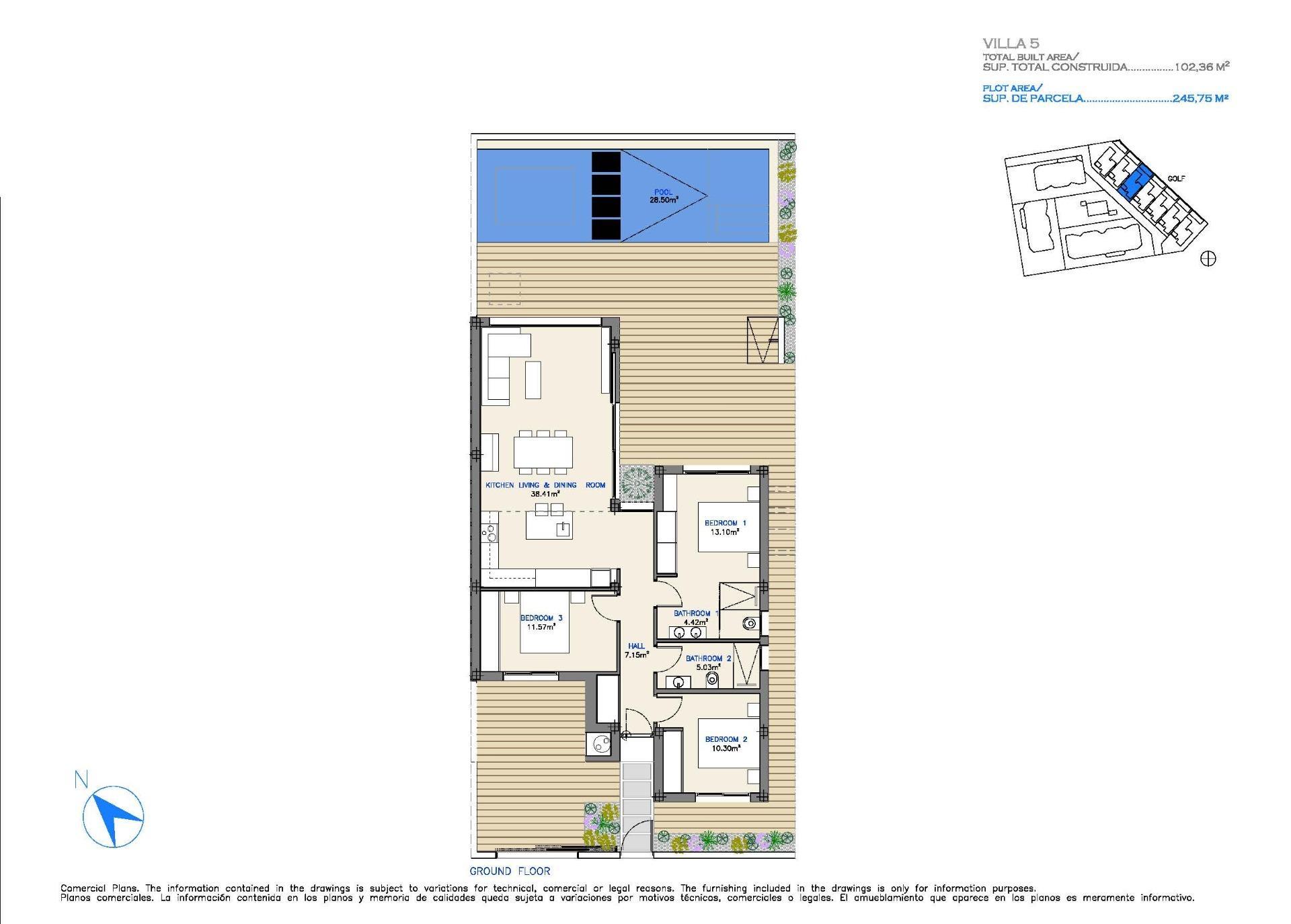New Build Apartments and Villas Frontline Golf in Los Alcazares Costa Calida — 11