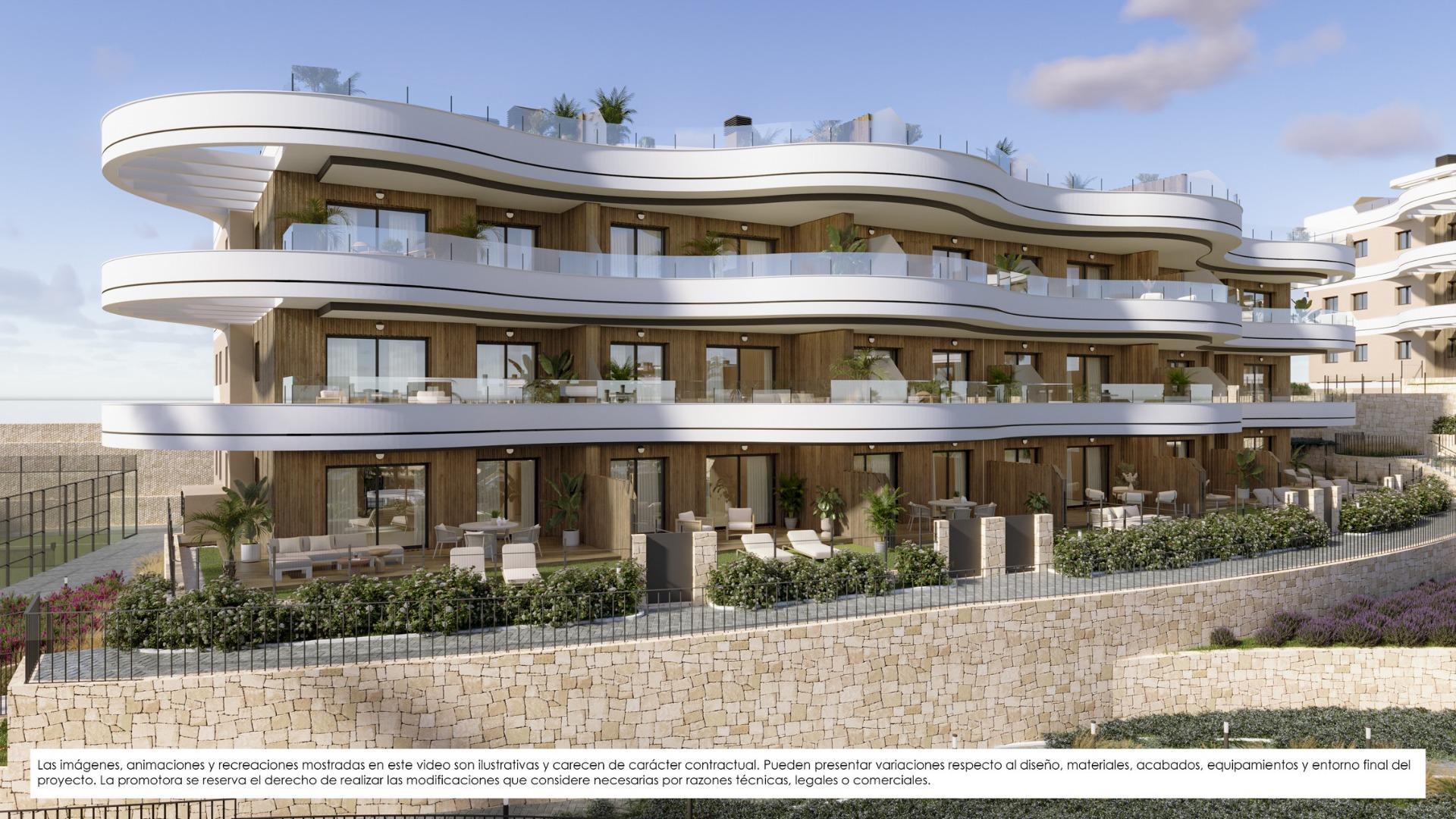 Apartamentos de nueva construcción en venta en Finestrat con vistas al mar y servicios al estilo de un complejo turístico — 4