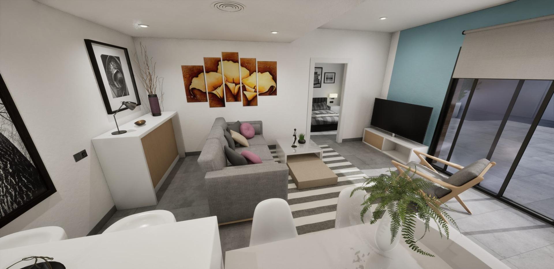 Villas adosadas de nueva construcción en esquina a la venta en Torre Pacheco con piscina privada y solárium — 10