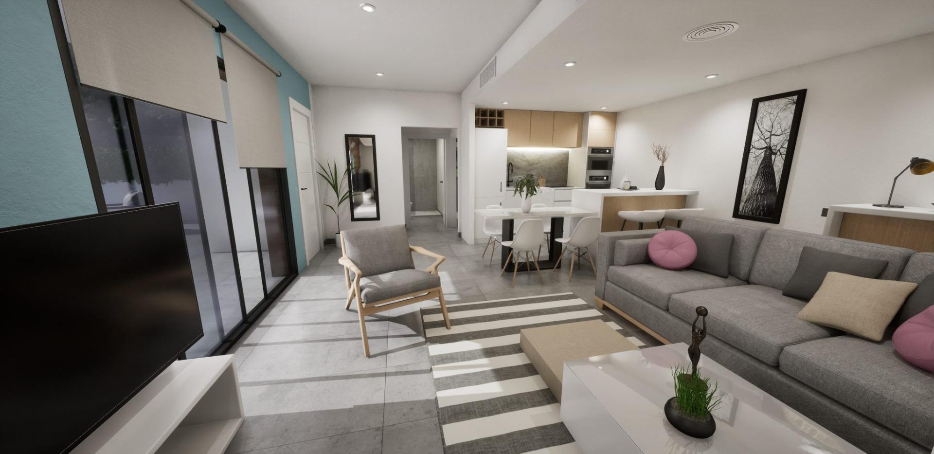 Villas adosadas de nueva construcción en esquina a la venta en Torre Pacheco con piscina privada y solárium — 11
