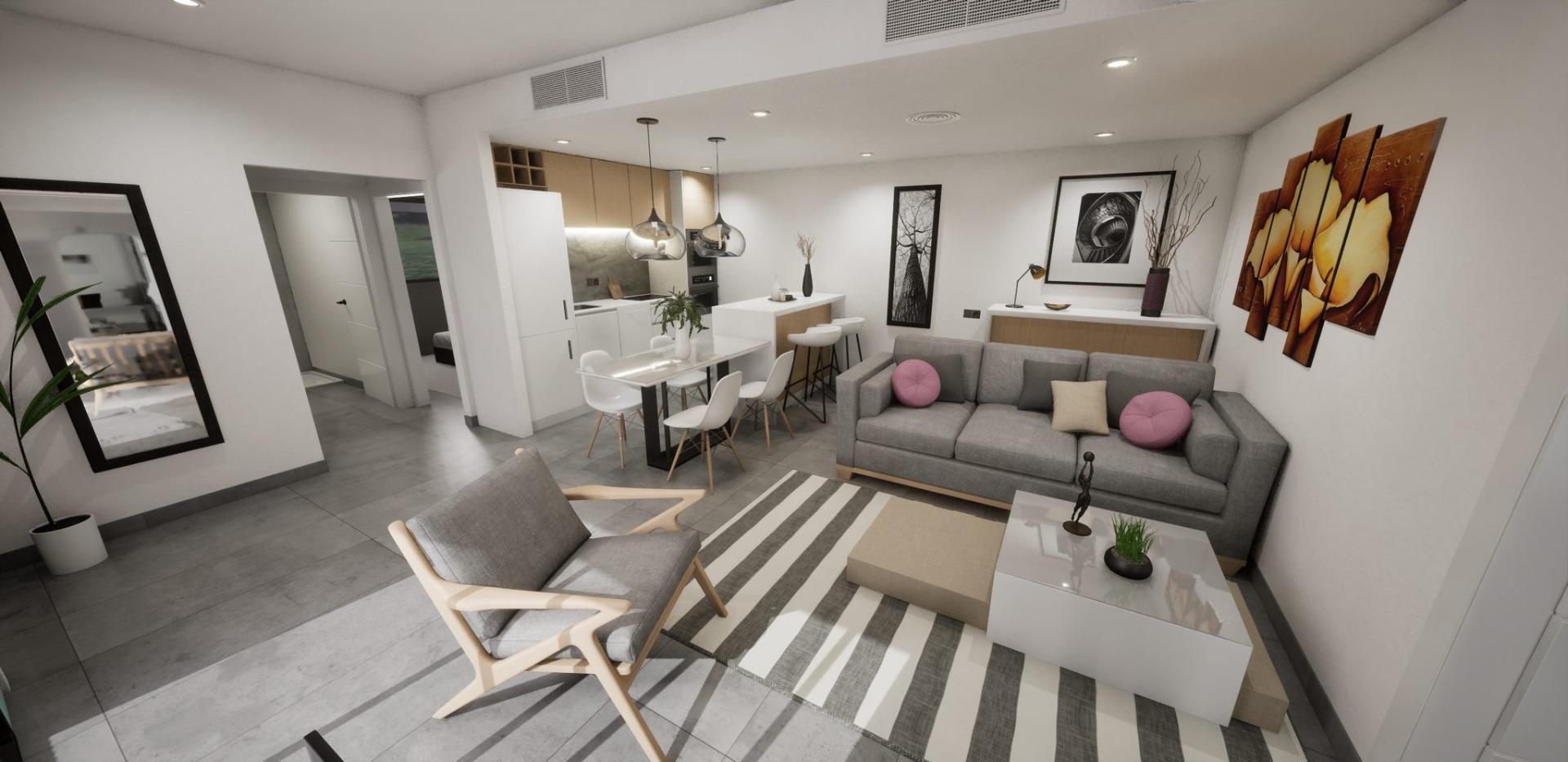 Villas adosadas de nueva construcción en esquina a la venta en Torre Pacheco con piscina privada y solárium — 8