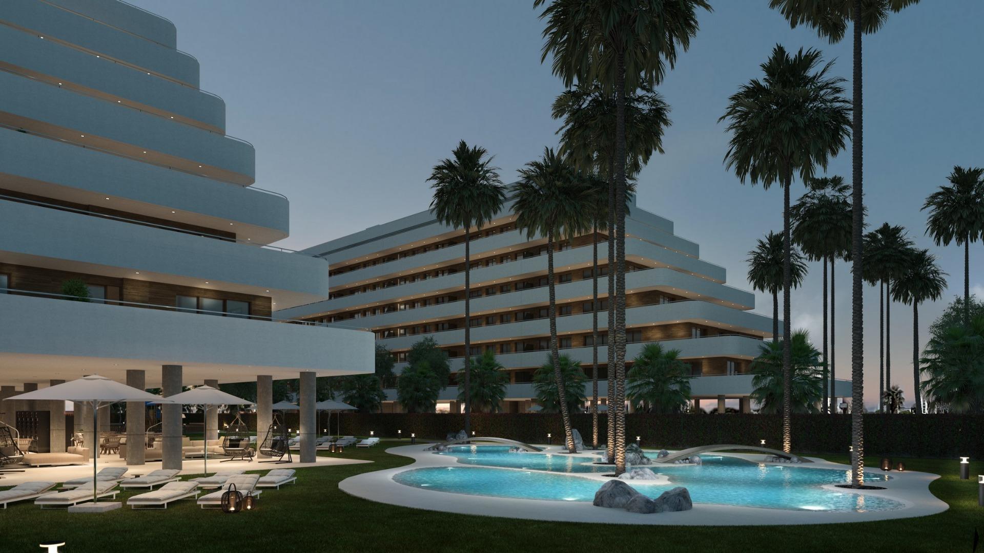Neubau-Apartments am Strand in Moncofa mit Meerblick zu verkaufen