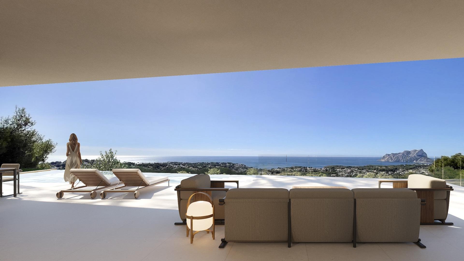 Villa contemporaine de luxe avec vue panoramique sur la mer à Montemar, Benissa