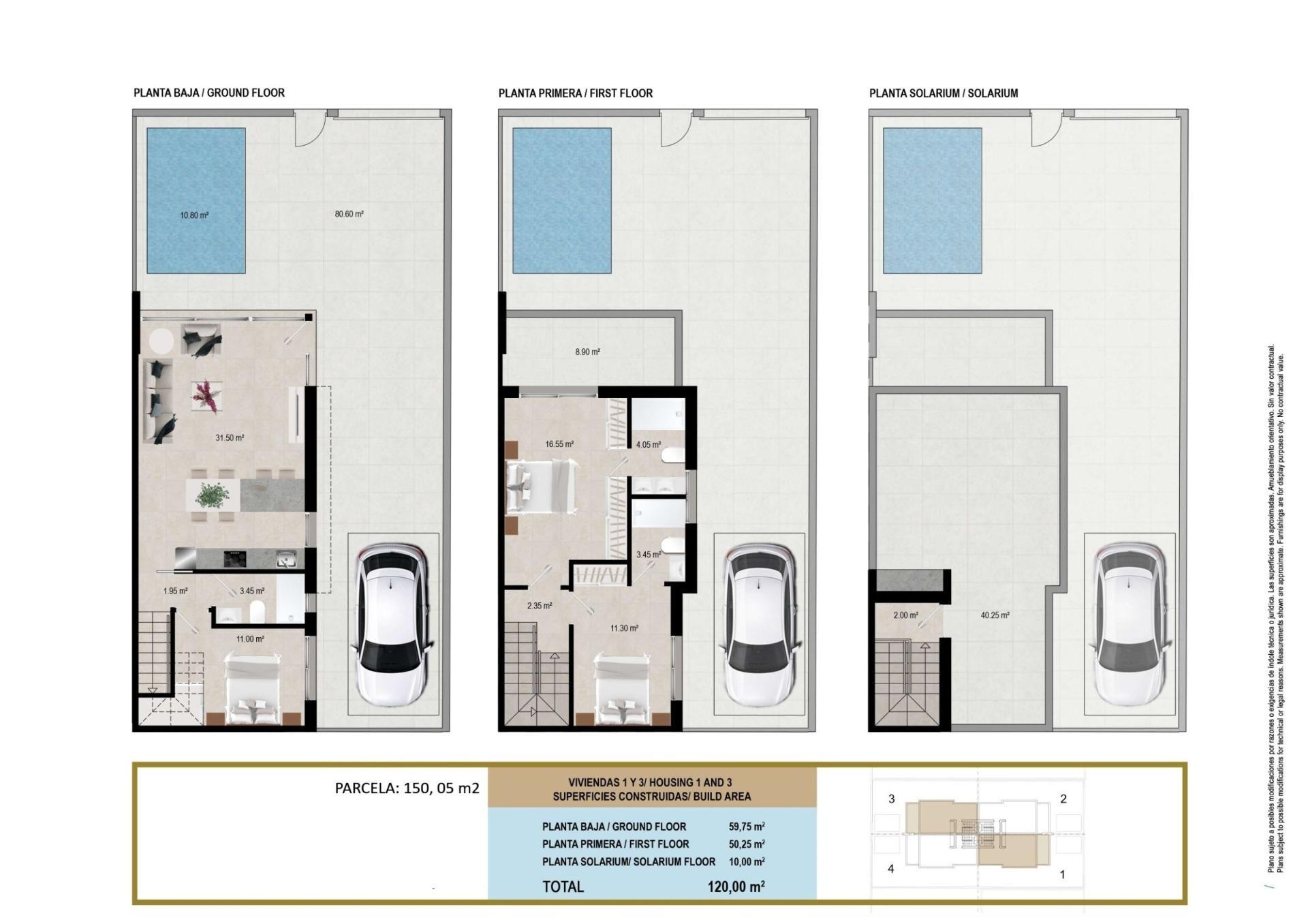 Villas quadruplex neuves et modernes avec piscine privée à Santiago de la Ribera — 9