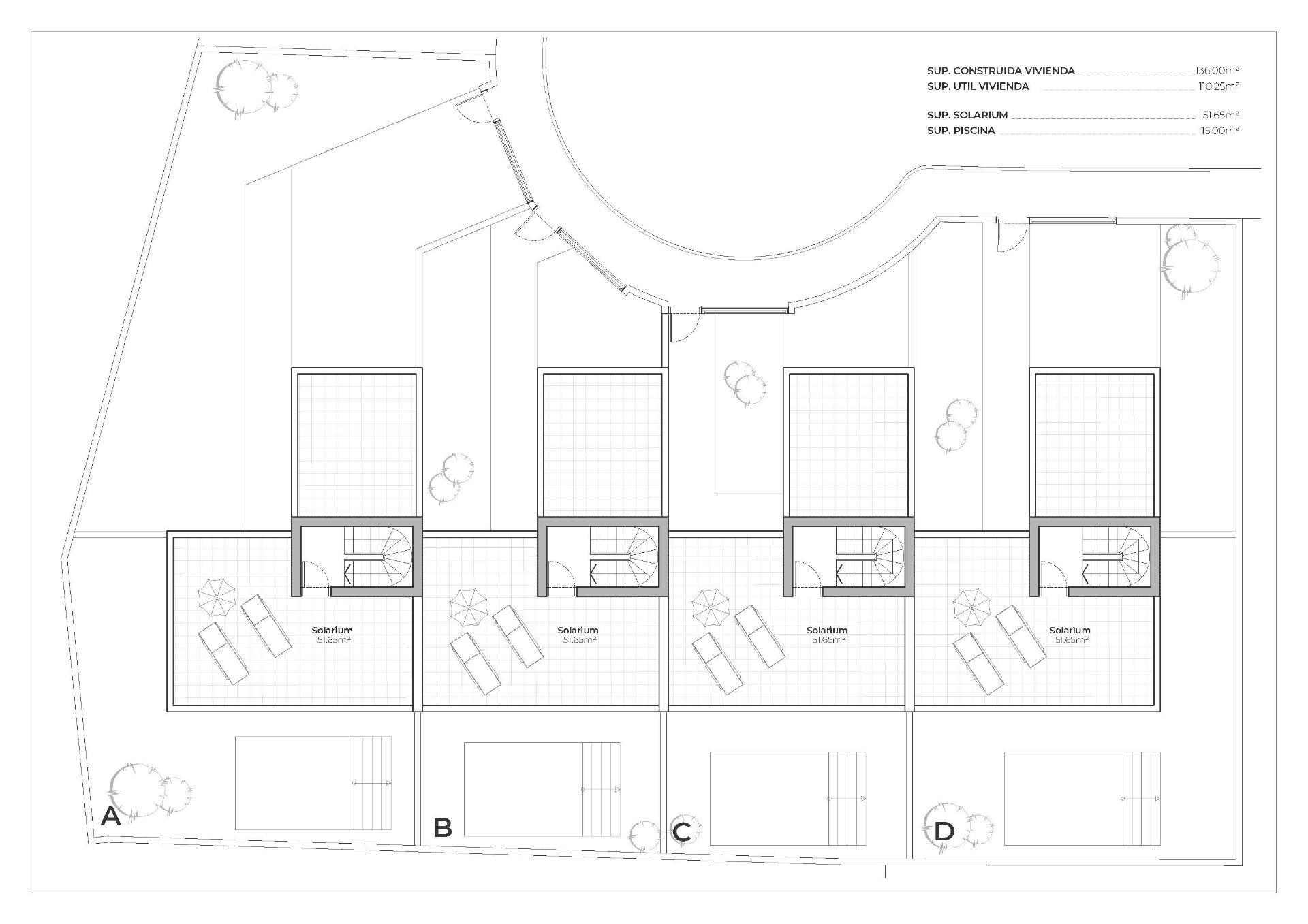 Promoción de 4 Villas adosadas y pareadas de nueva construcción con piscina privada en el Country Club de Mazarrón — 11