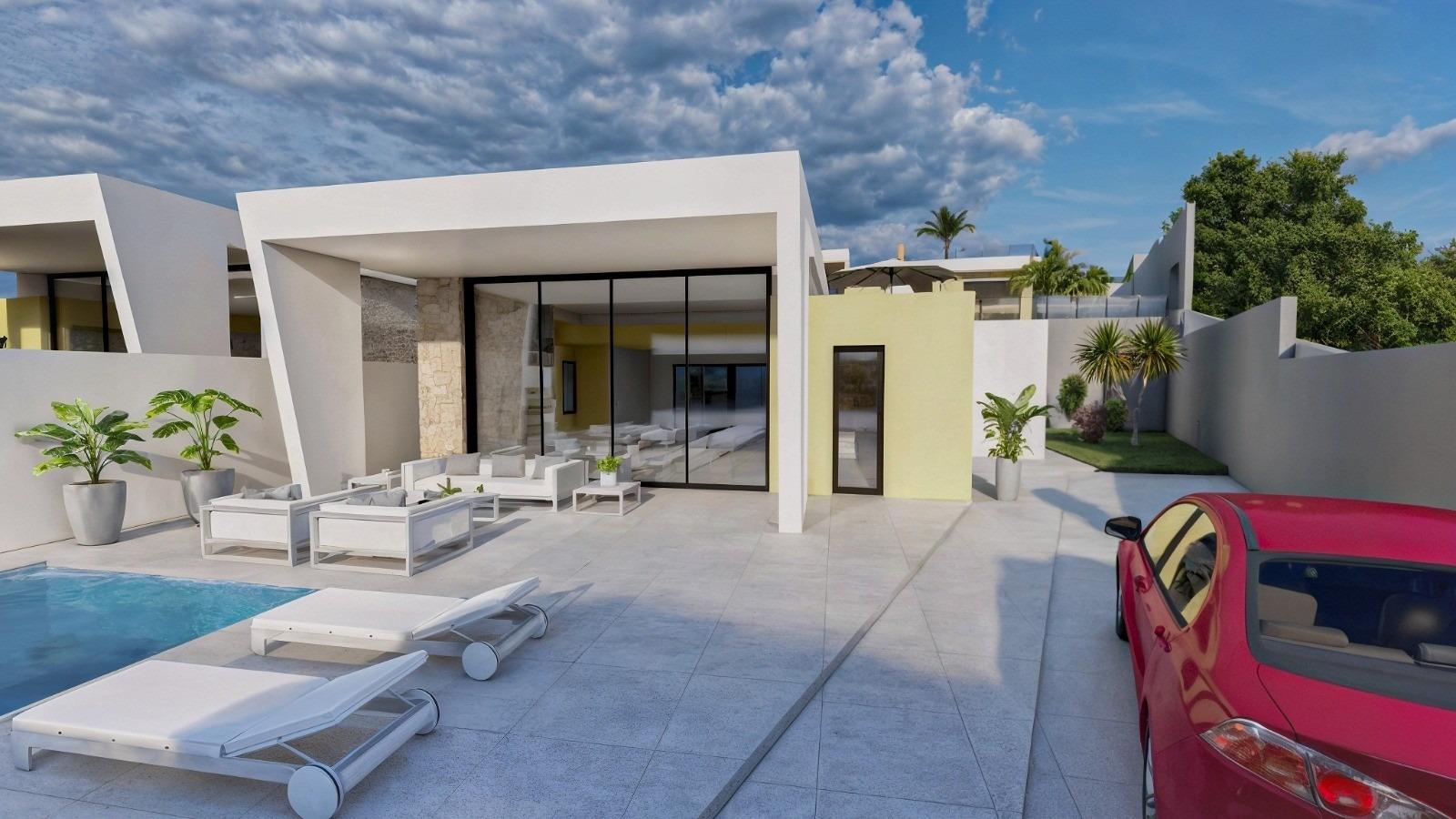 Neu gebaute einstöckige Villen mit privatem Pool in Torrevieja — 3