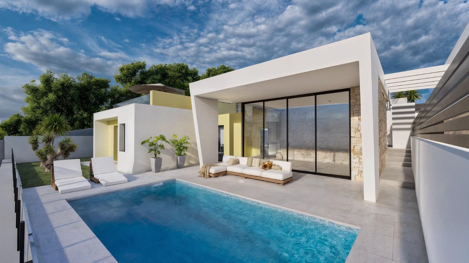 Neu gebaute einstöckige Villen mit privatem Pool in Torrevieja — 4