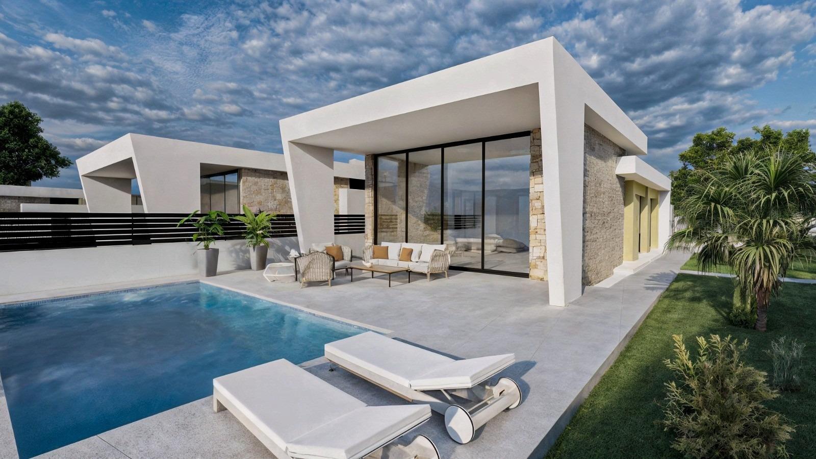 Neu gebaute einstöckige Villen mit privatem Pool in Torrevieja — 5