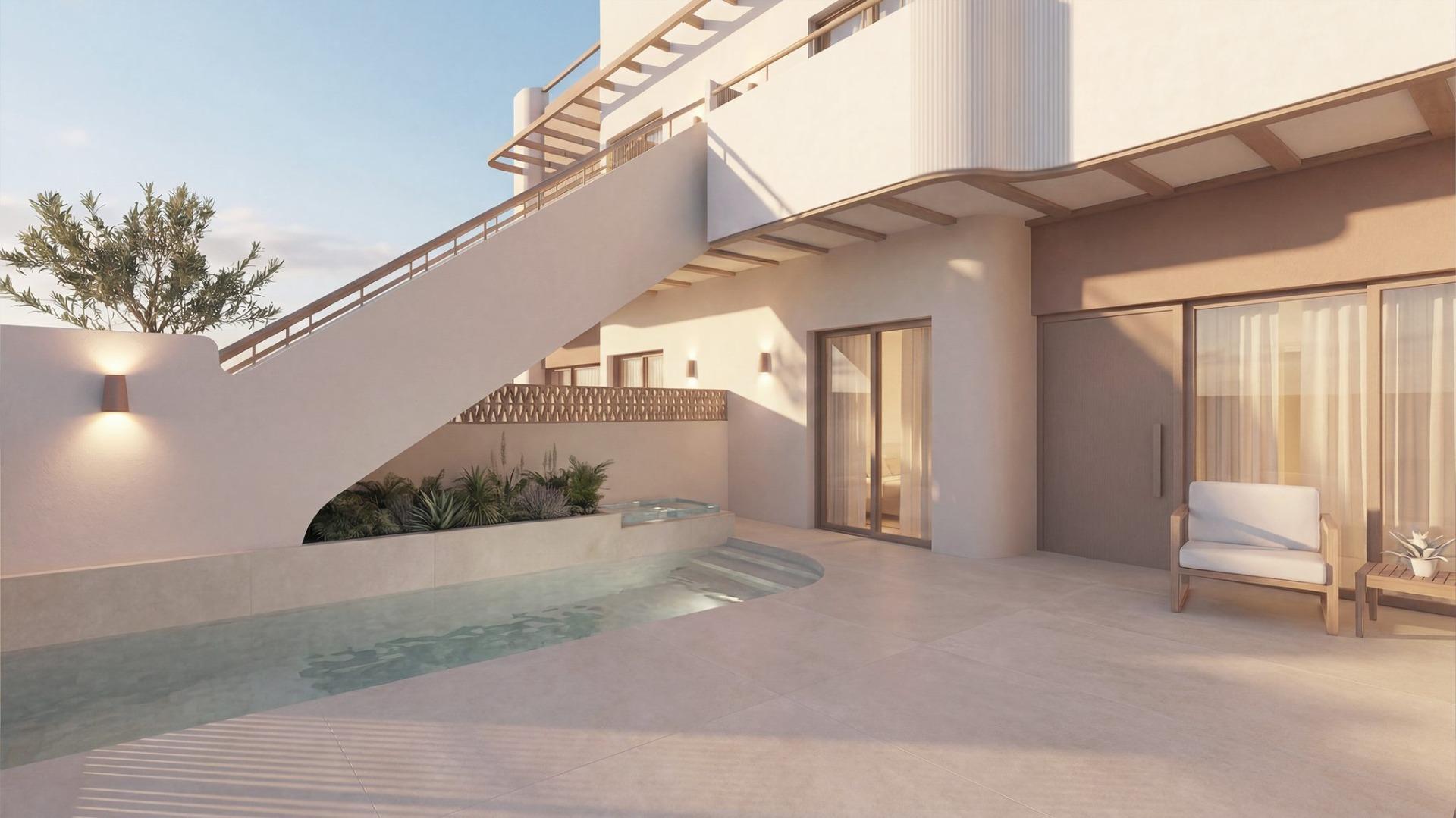 Bungalows de nueva construcción exclusivos con piscina privada en Pilar de la Horadada